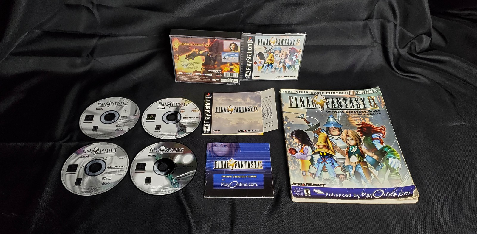 Final Fantasy IX + Strategy Guide PS1 CIB Complete w/ Reg Card TESTED WORKING