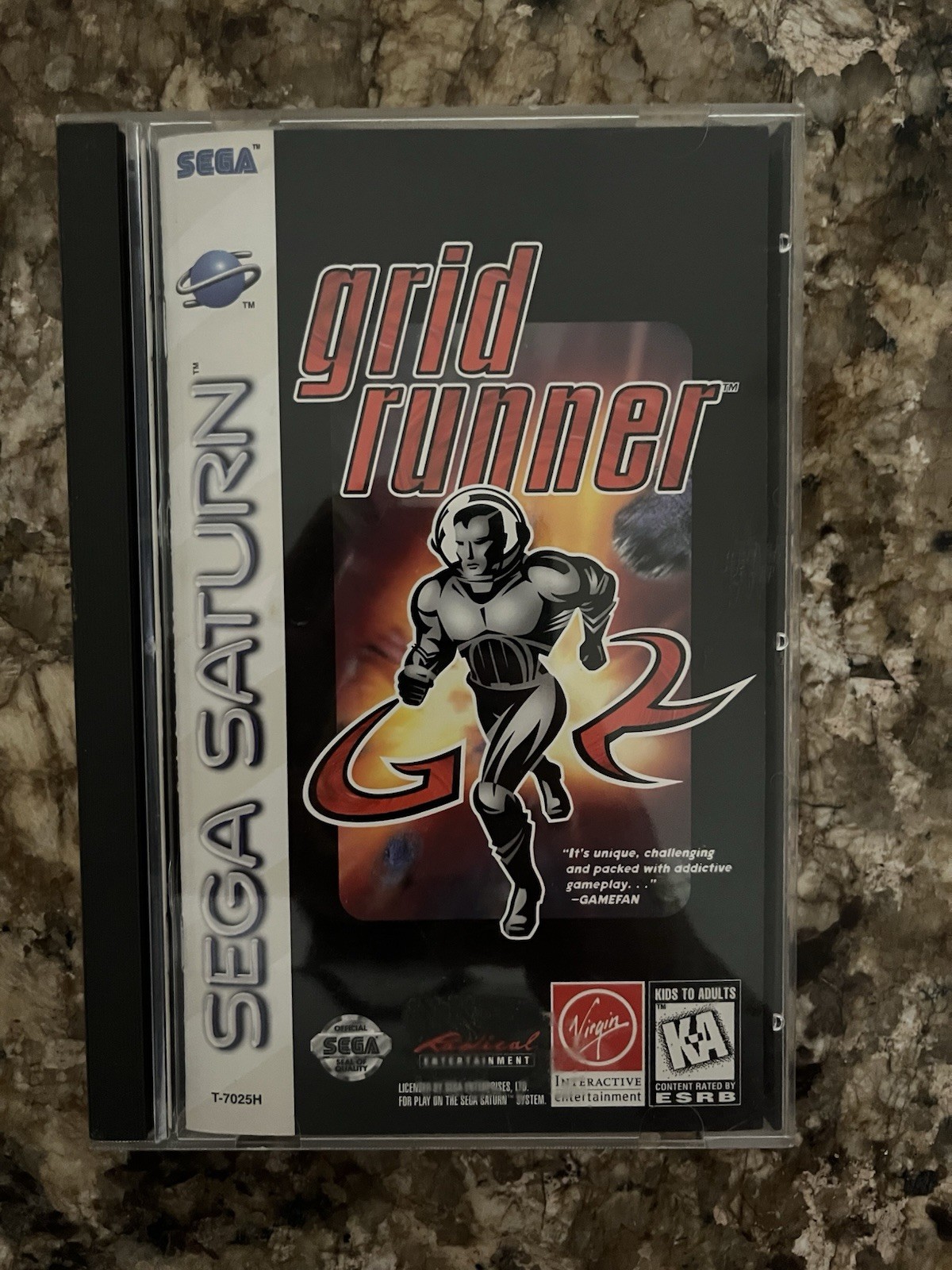 Grid Runner for Sega Saturn 1996 Edition with Registration Card, Complete in Box