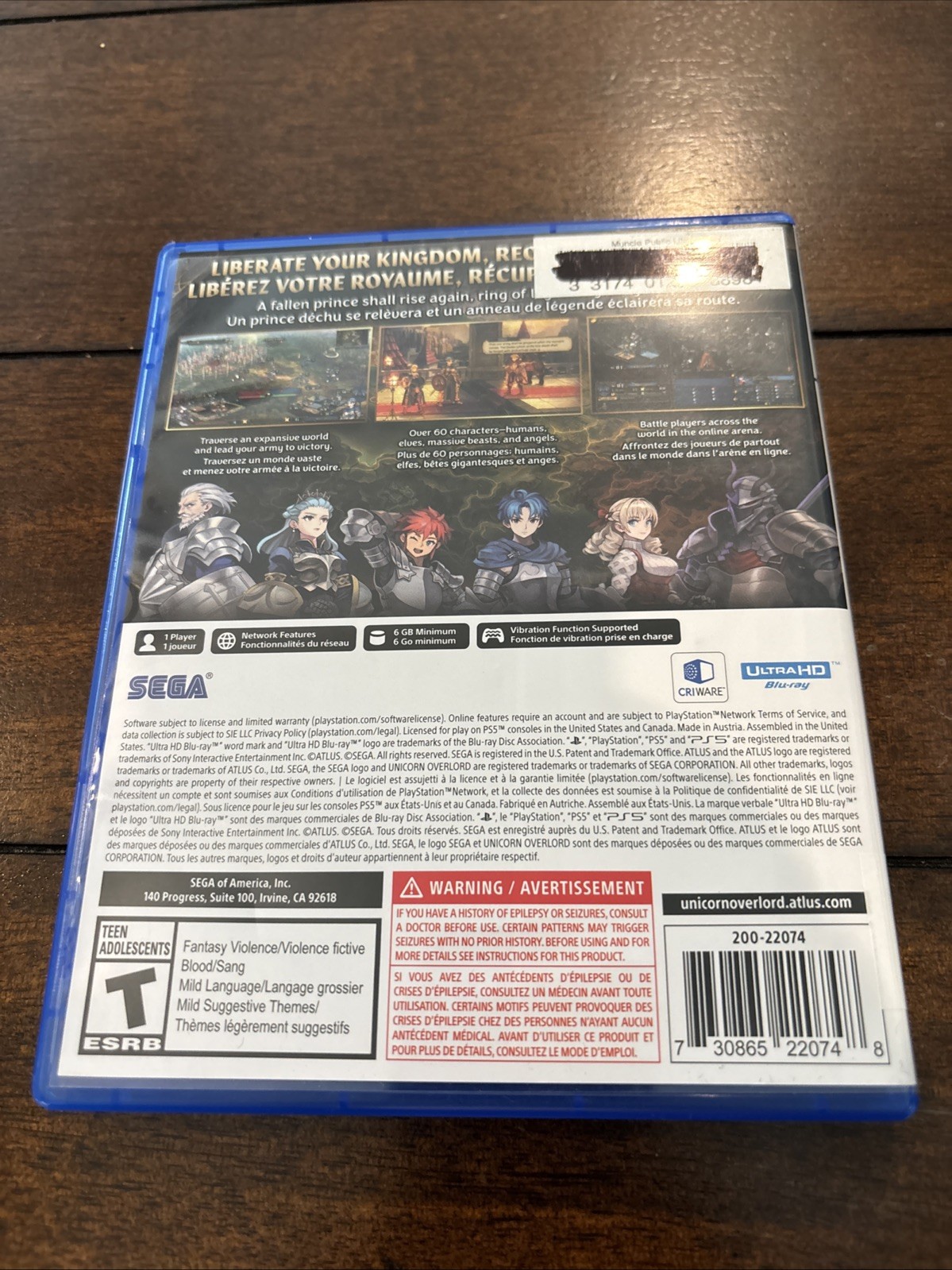 RARE Unicorn Overlord – Sony PlayStation 5 Atlus Game Rated T Anime