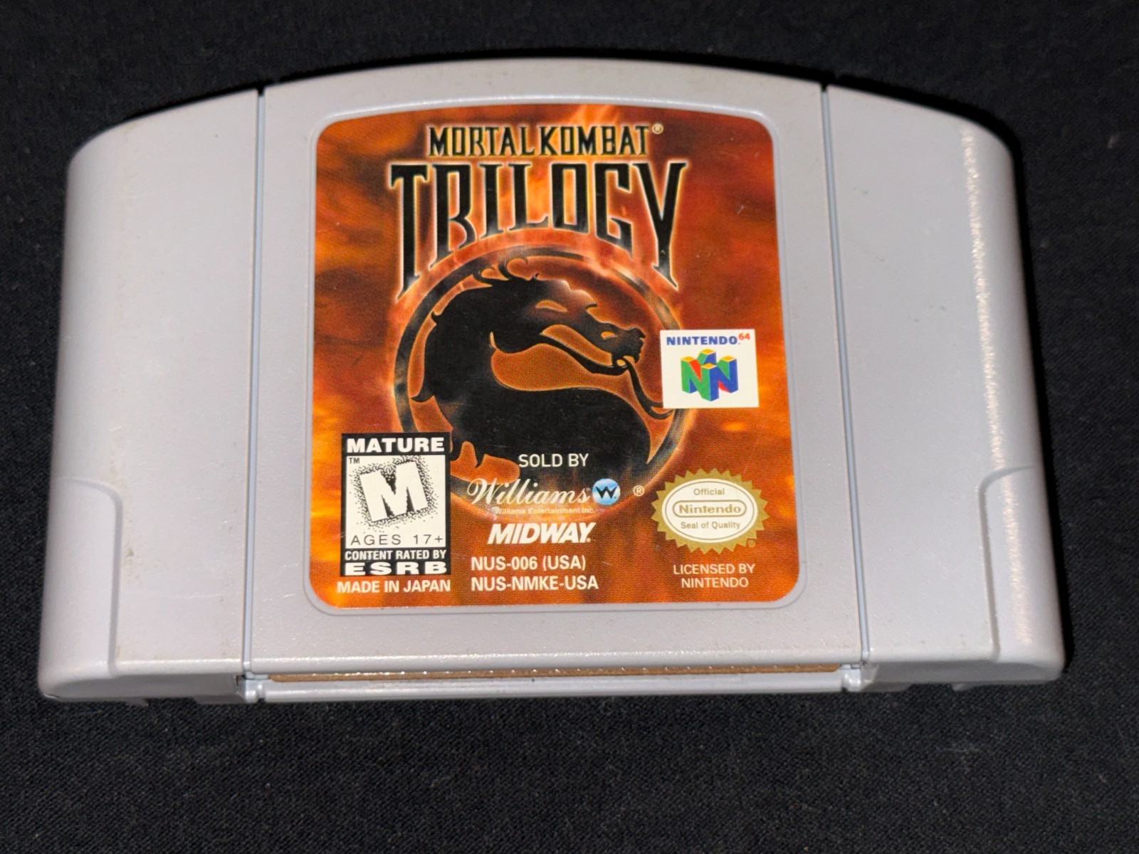 Mortal Kombat Trilogy (Nintendo 64, 1996) Cleaned / Tested / Authentic – N64