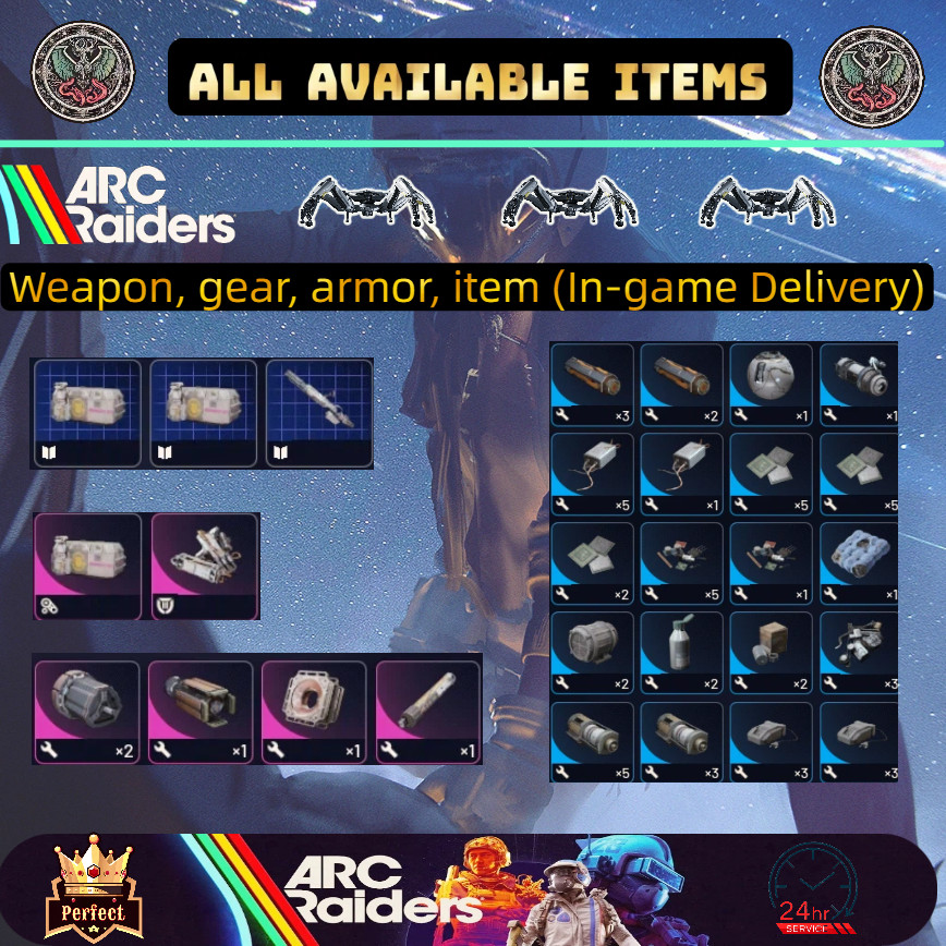 ✨ ARC RAIDERS ✨😈 Weapons Blueprints Items Trinkets Coins Mods Items 😈