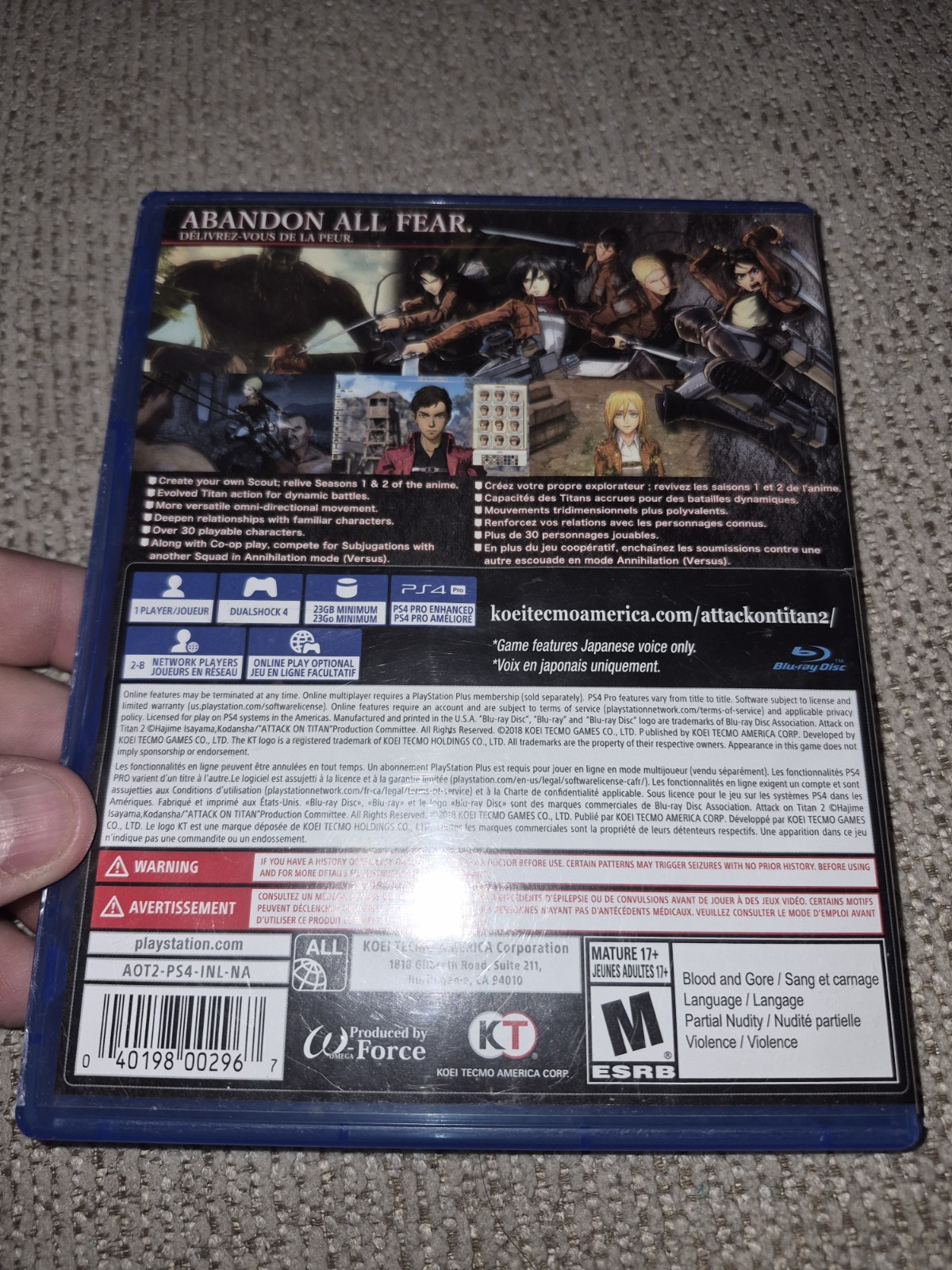 Attack on Titan 2 – Sony PlayStation 4