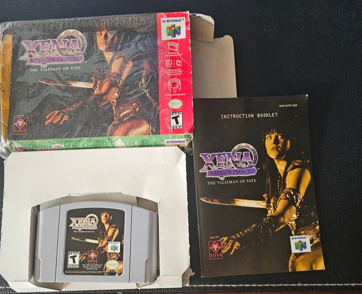 1999 Nintendo 64 Xena Warrior Princess Talisman of Fate Game Cartridge Used