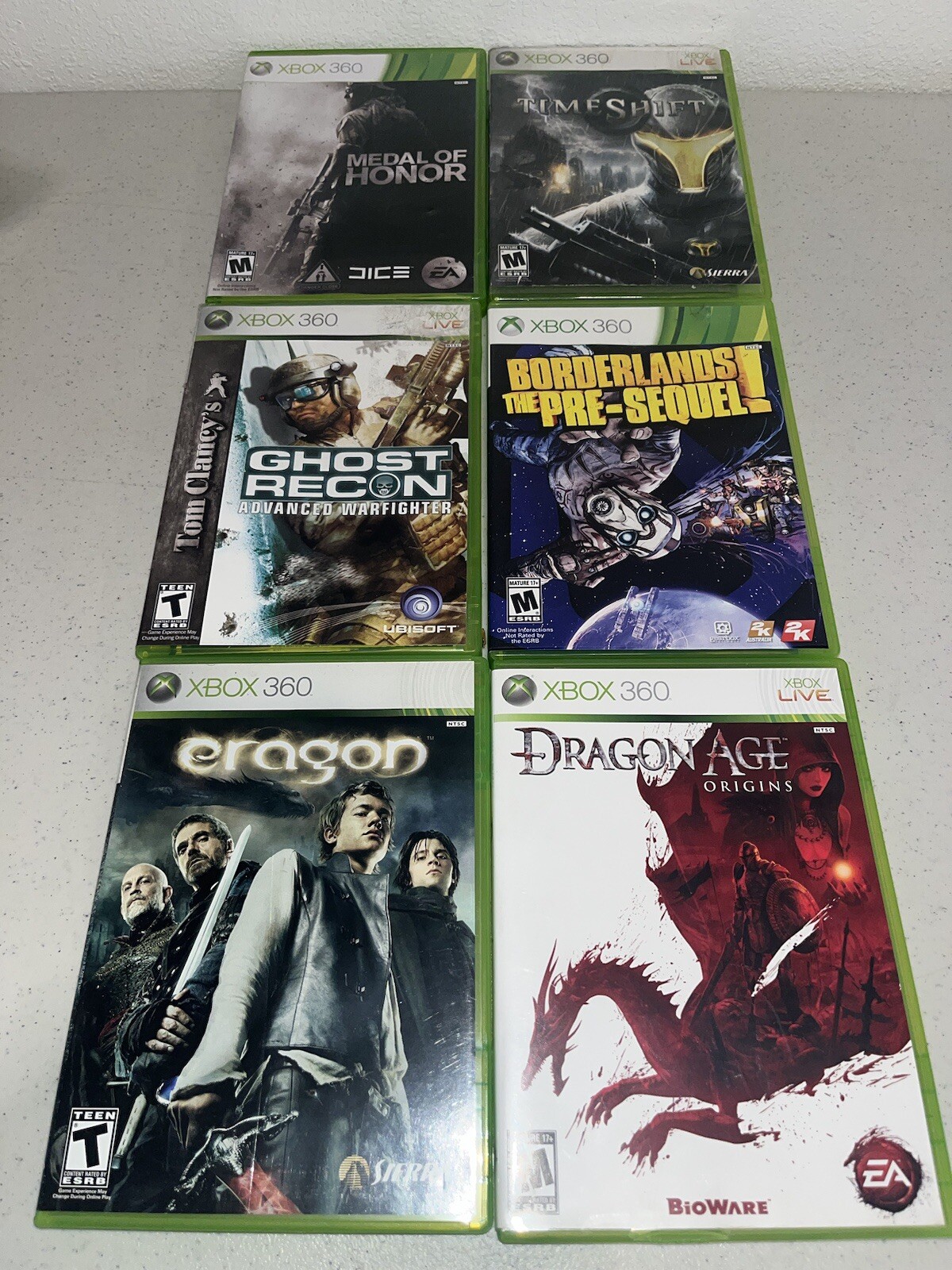 Microsoft Xbox 360 Games Lot Of 6 Action Science Fiction War