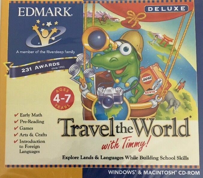 Travel The World with Timmy-Ages 4-7(PC CD ROM-WIN/MAC/XP-RARE VINTAGE-SHIPS N24