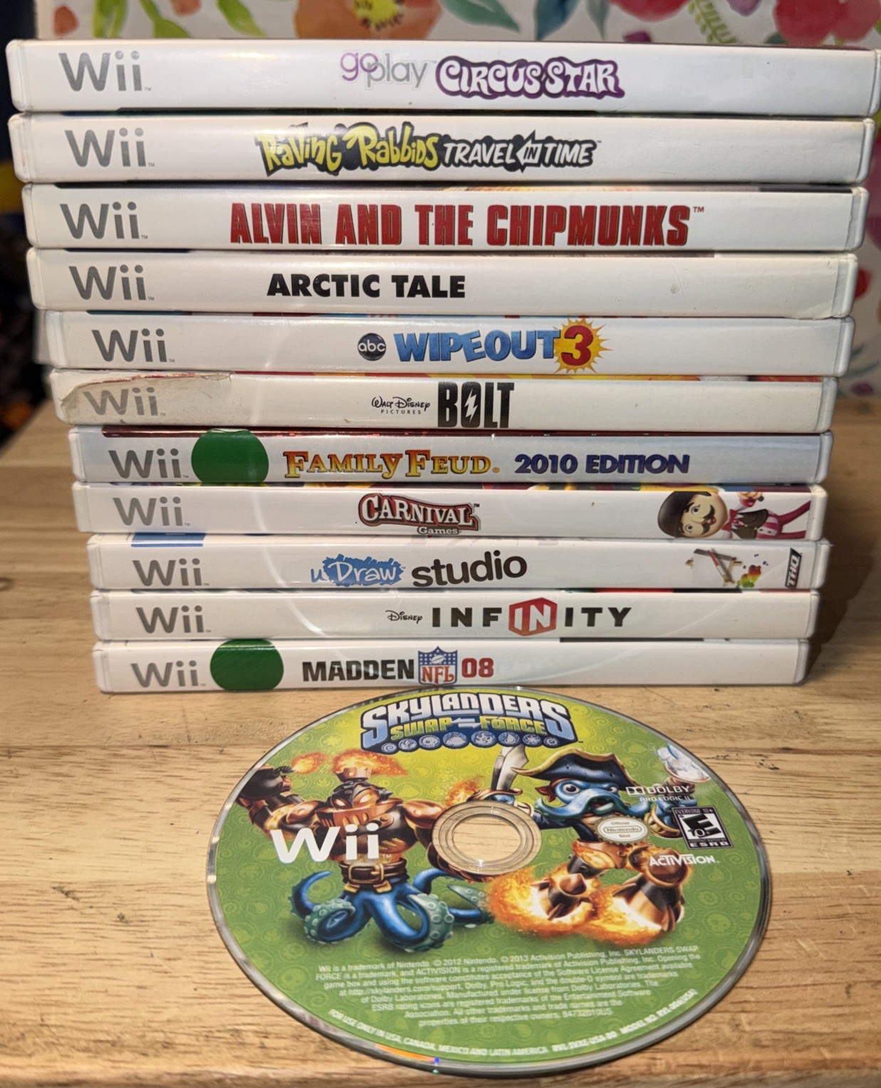 Nintendo Wii Game Lot Of 12 Various Titles, 9 With Manuals Tested Working