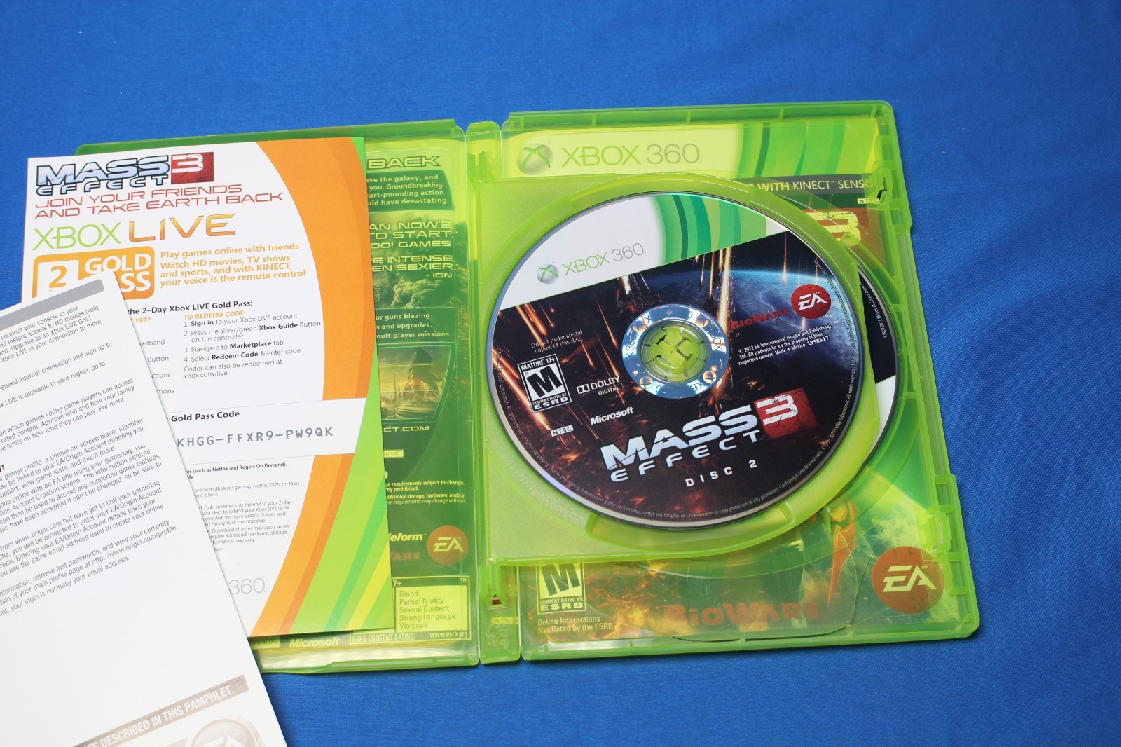 Mass Effect 3 (Microsoft Xbox 360, 2012) Complete Tested Working No Manual