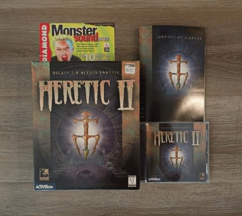 Heretic II PC CD-Rom Big Box Activision COMPLETE 1998