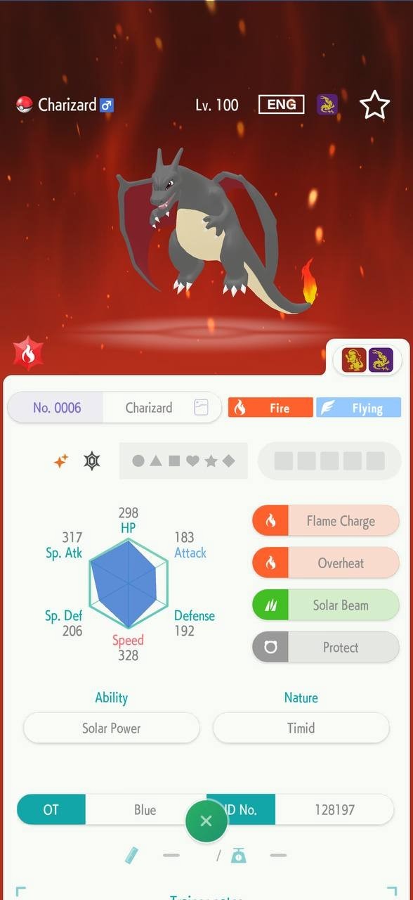 CHARIZARD Y BUILD🔥6IV SHINY POKEMON HOME🔥Pokemon CHAMPIONS BATTLE READY