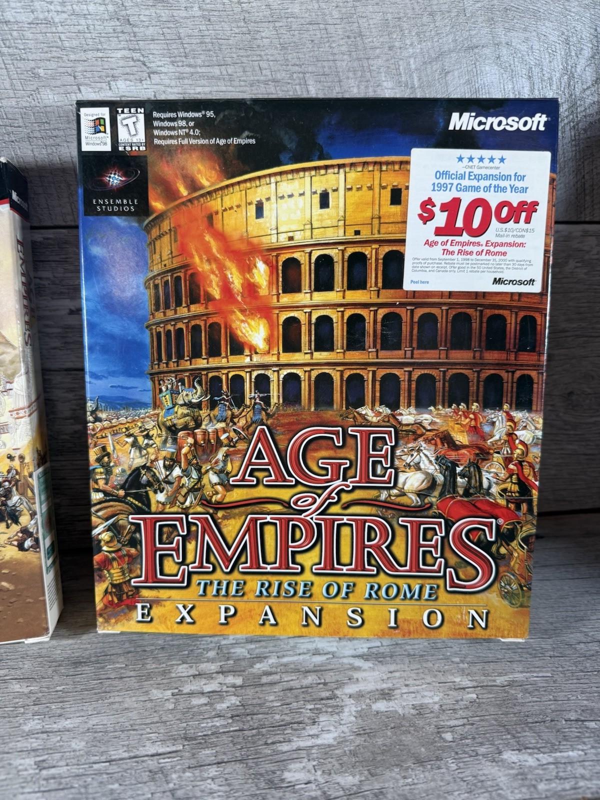 Age Of Empires BIG BOX & Rise Of Rome Expansion Pack Microsoft PC Windows 95