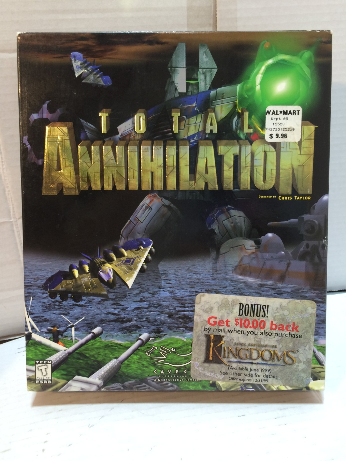 1997 Total Annihilation Big Box PC Computer Game Cavedog Windows 95
