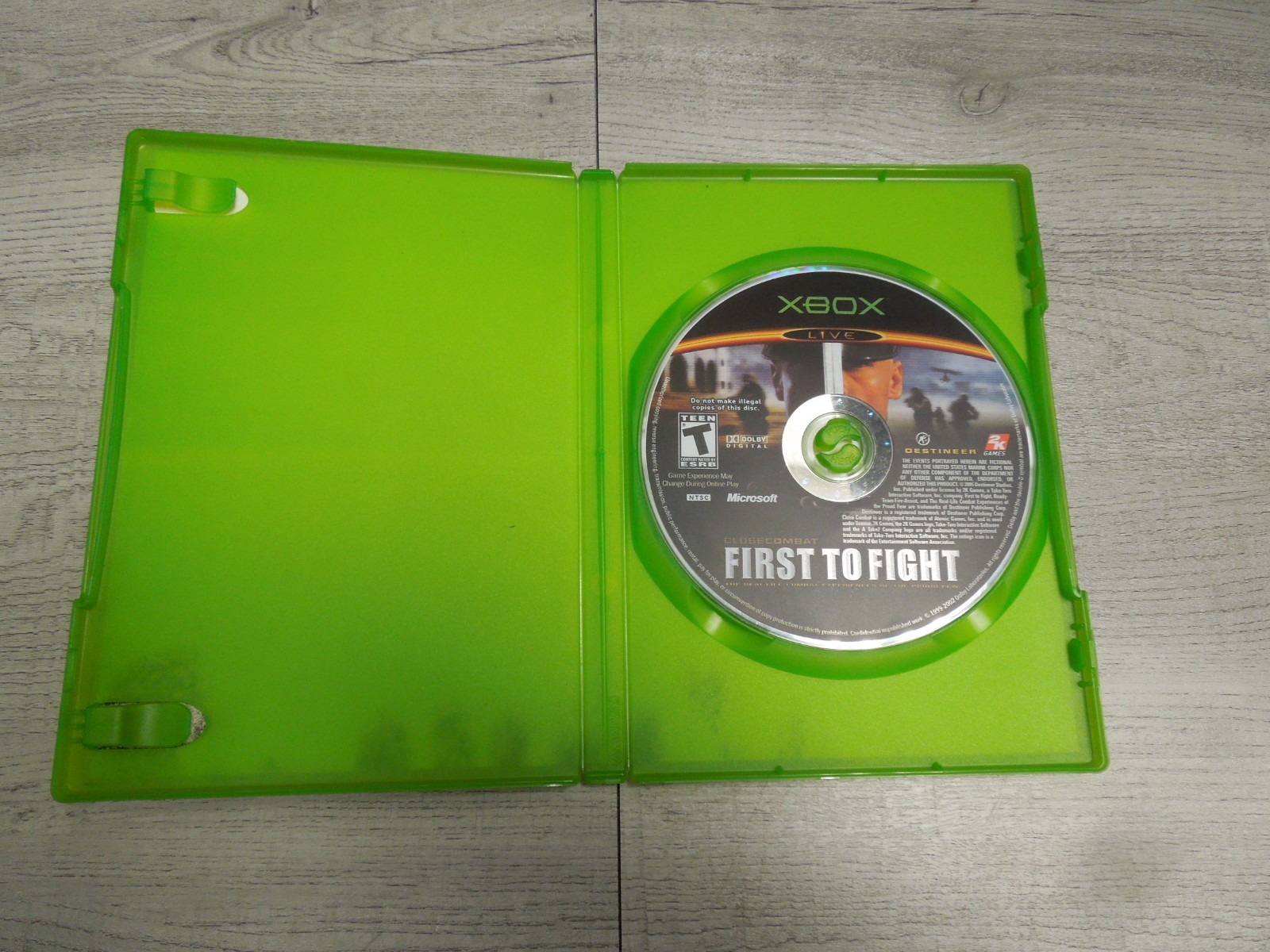 Close Combat: First to Fight 2005 Microsoft Xbox Video Game MISSING MANUAL