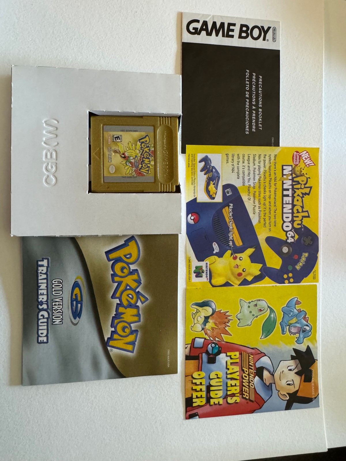 Pokemon Gold Version Complete in Box (Nintendo Game Boy Color, 2000)