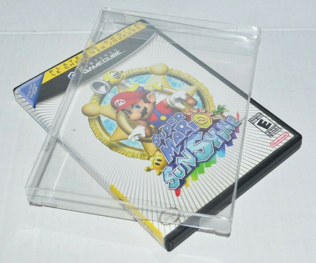 50 Clear Plastic Game Protectors Cases Sleeves Display Box For Nintendo GameCube