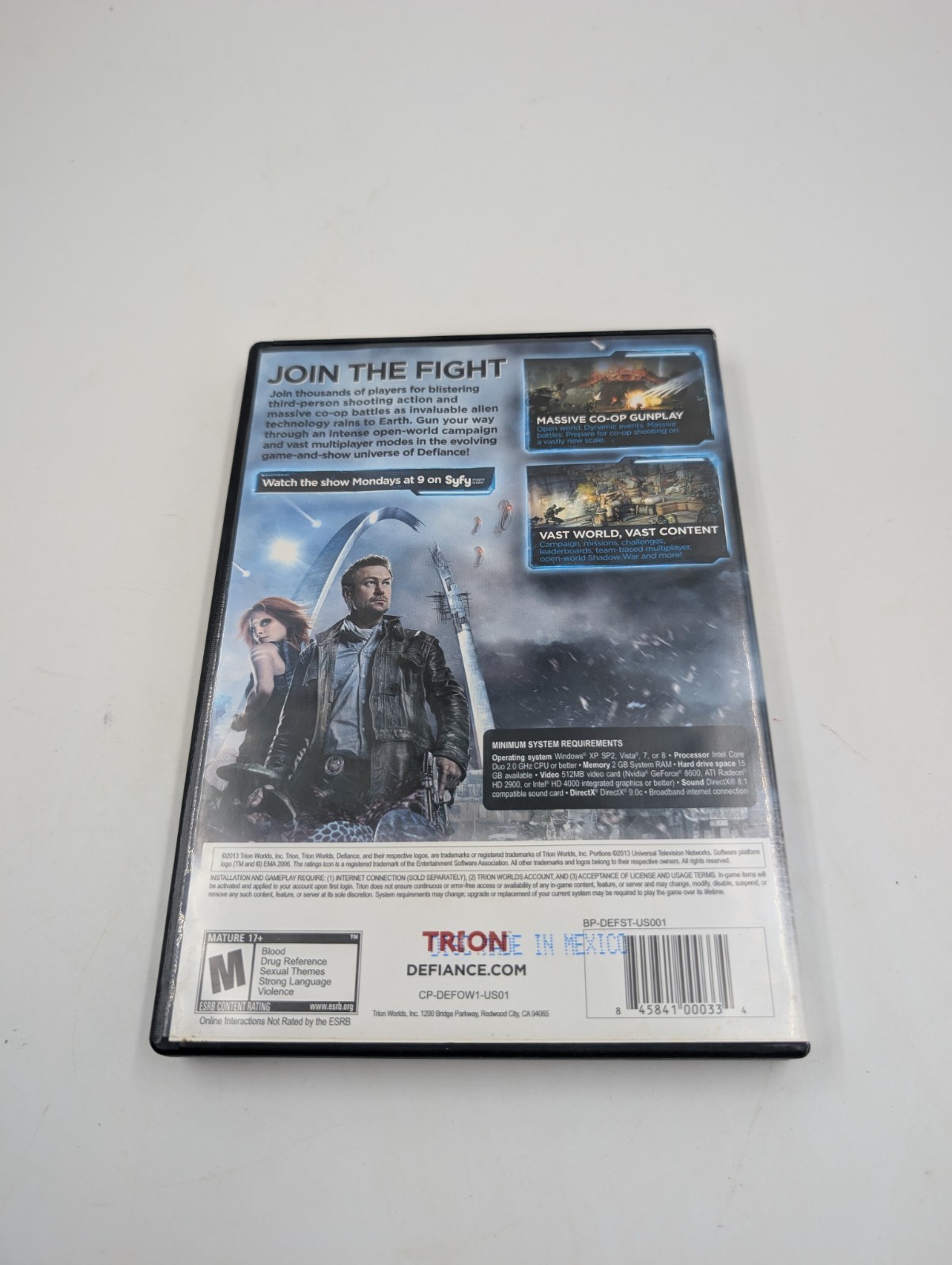 Defiance PC DVD-ROM software game RATED M