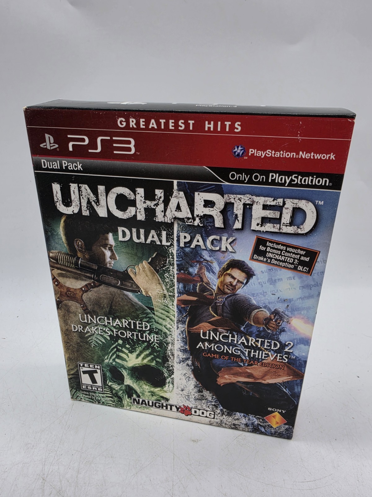 Uncharted Dual Pack Greatest Hits PS3 w/Manual, all inserts Mint Tested Working