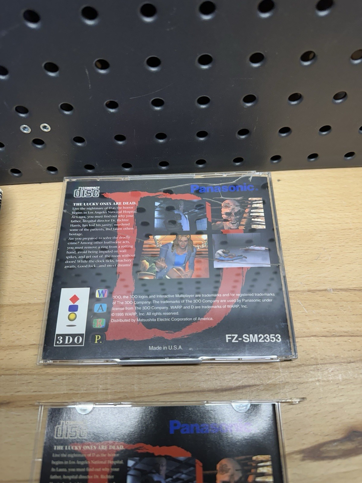 D (Panasonic 3DO, 1995) Horror Adventure DAMAGED BOX & CASE MINT DISCS