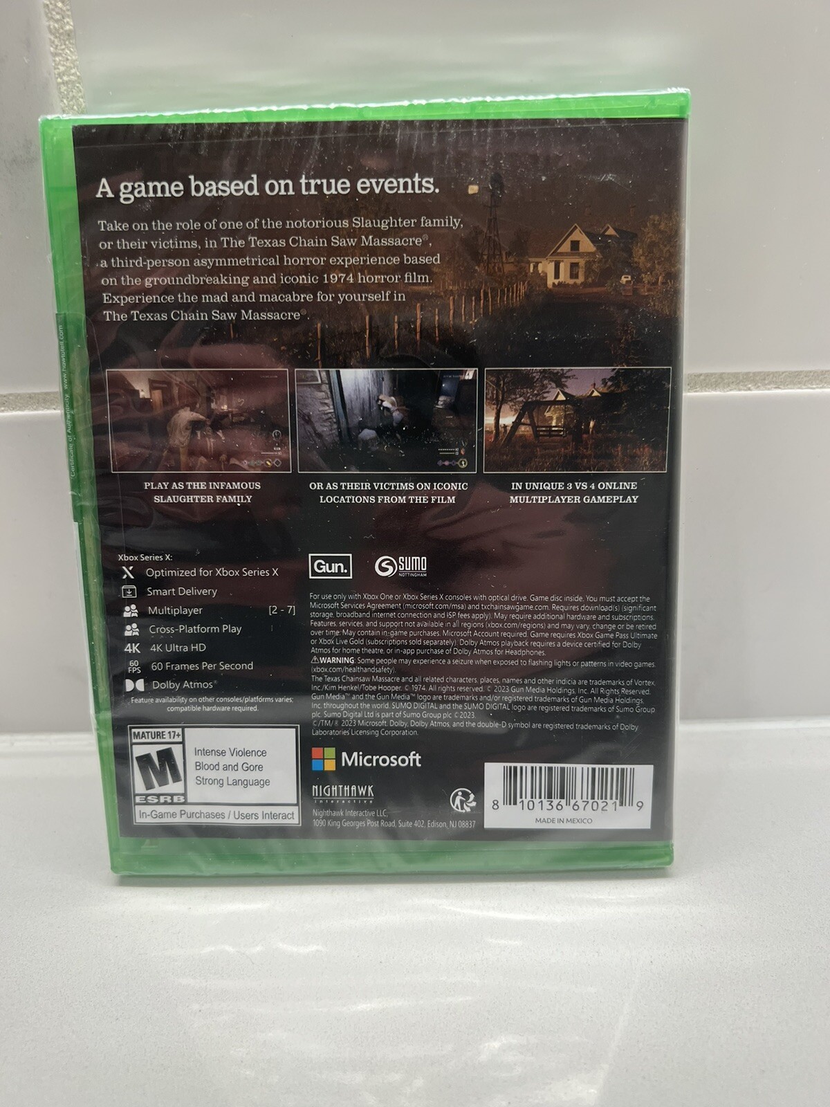 Microsoft XBOX One Series X Texas Chainsaw Massacre Game with Poster SEALED NEW