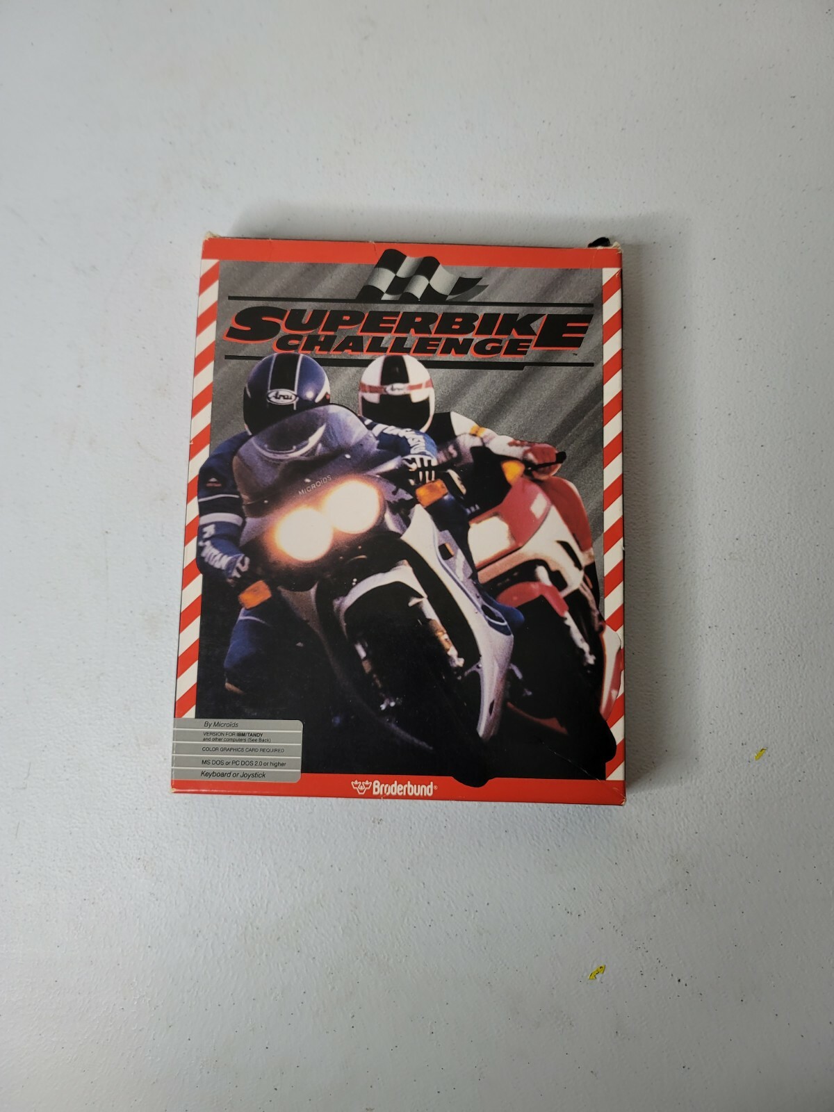 Commodore 64 Big Box Game 5.25 Floppy Disk 1987 Brøderbund Superbike Challenge