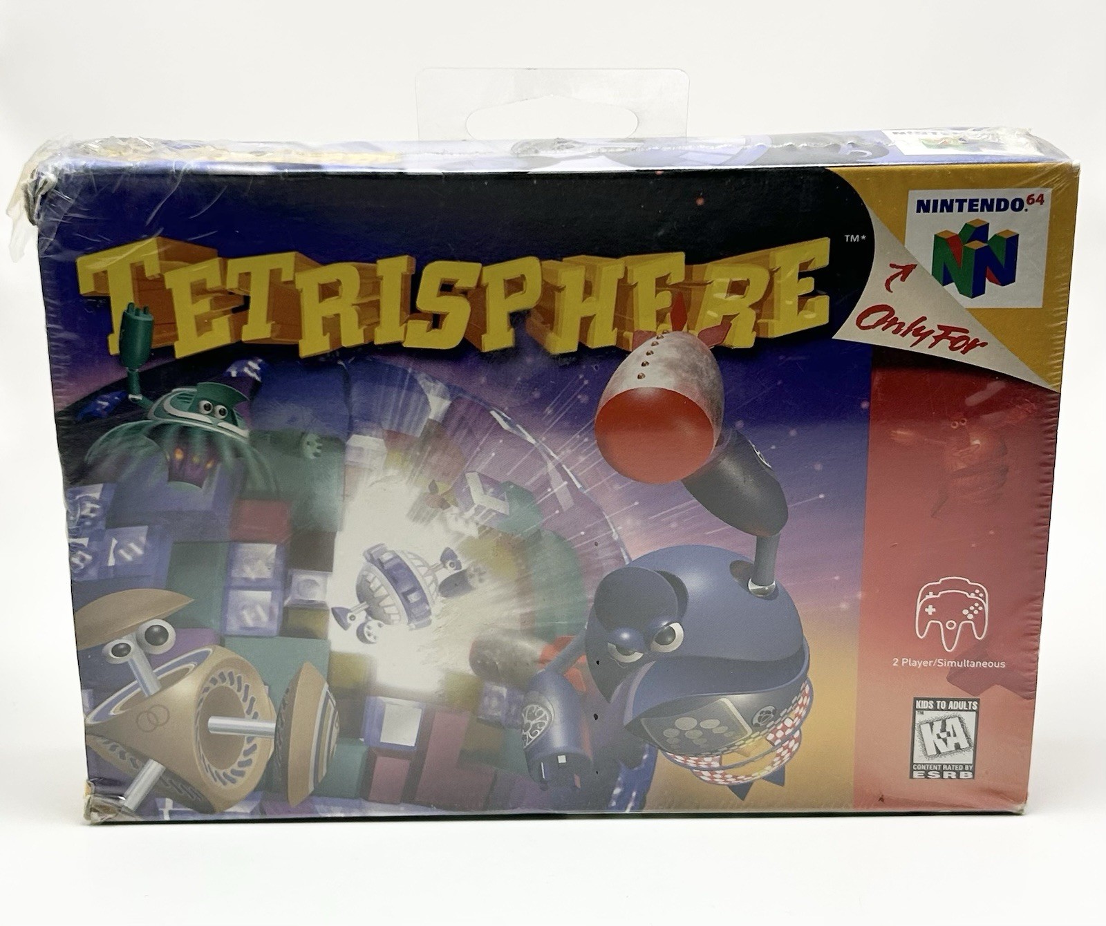 NEW SEALED Tetrisphere Nintendo 64 CIB SMALL TEAR IN SEAL (see pics)