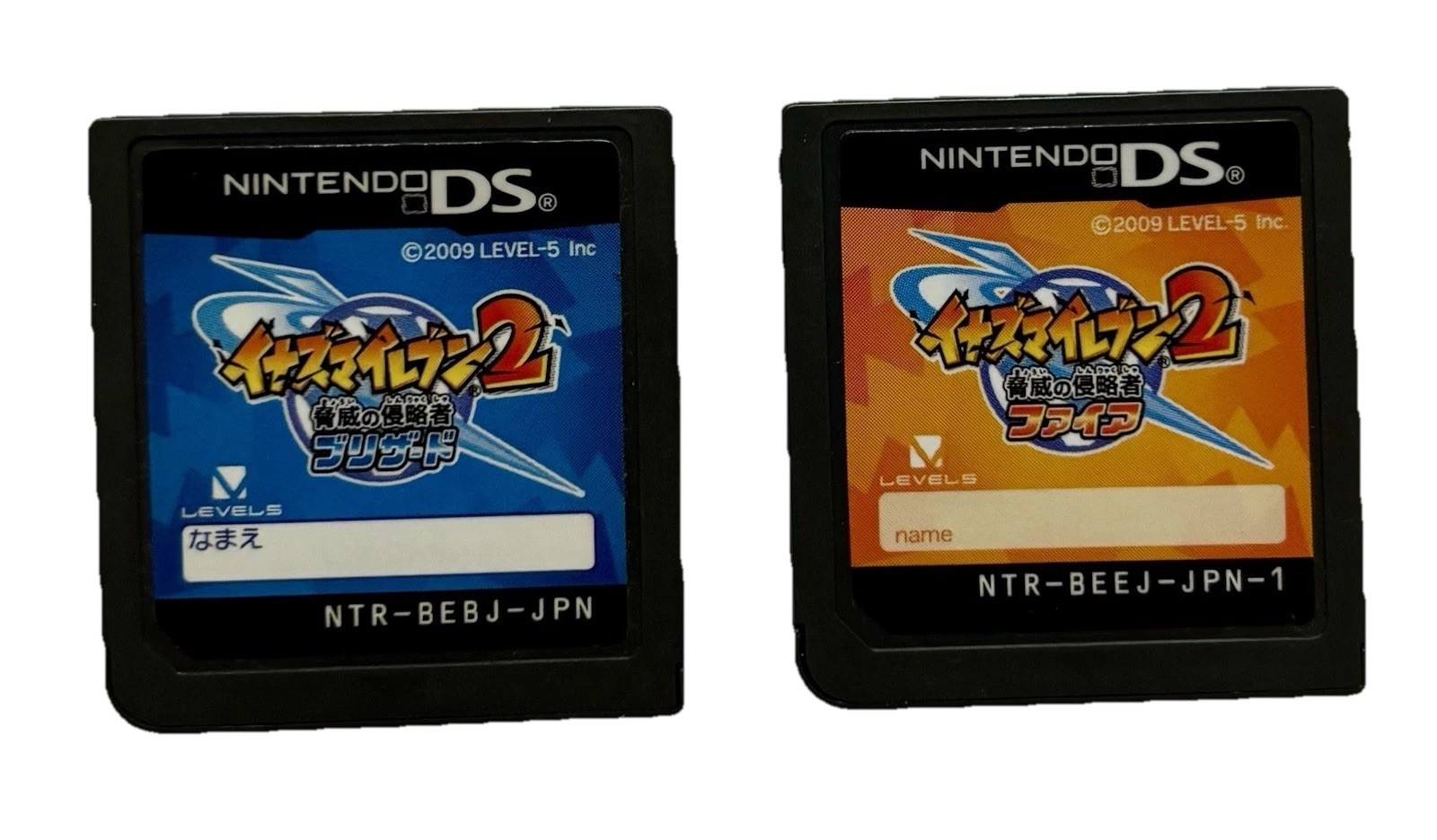 Inazuma Eleven 2 Blizzard & Fire Nintendo DS Game Lot Set of 2 Tested Japan