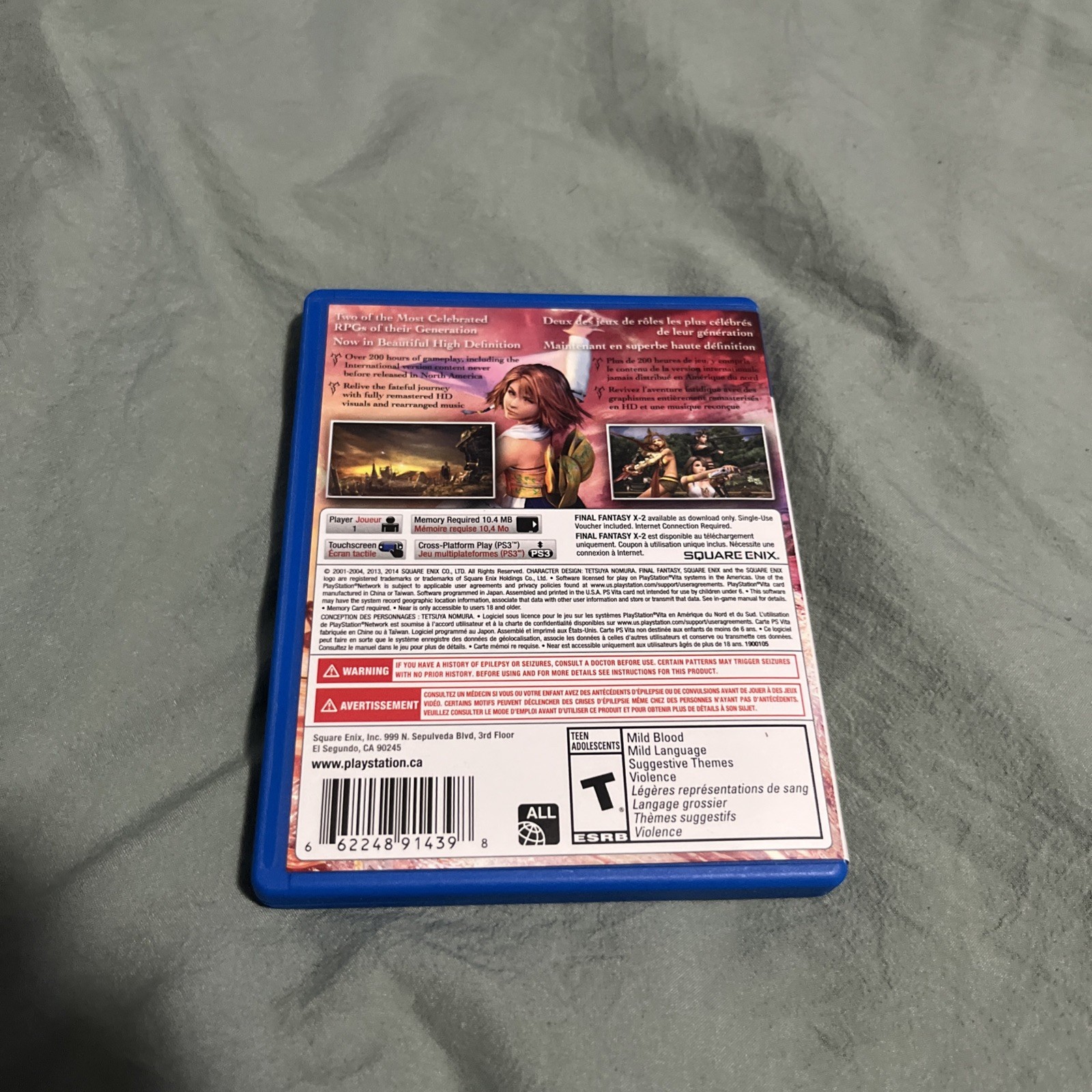 Final Fantasy X/X-2 HD Remaster PlayStation PS Vita Square Enix Complete CIB