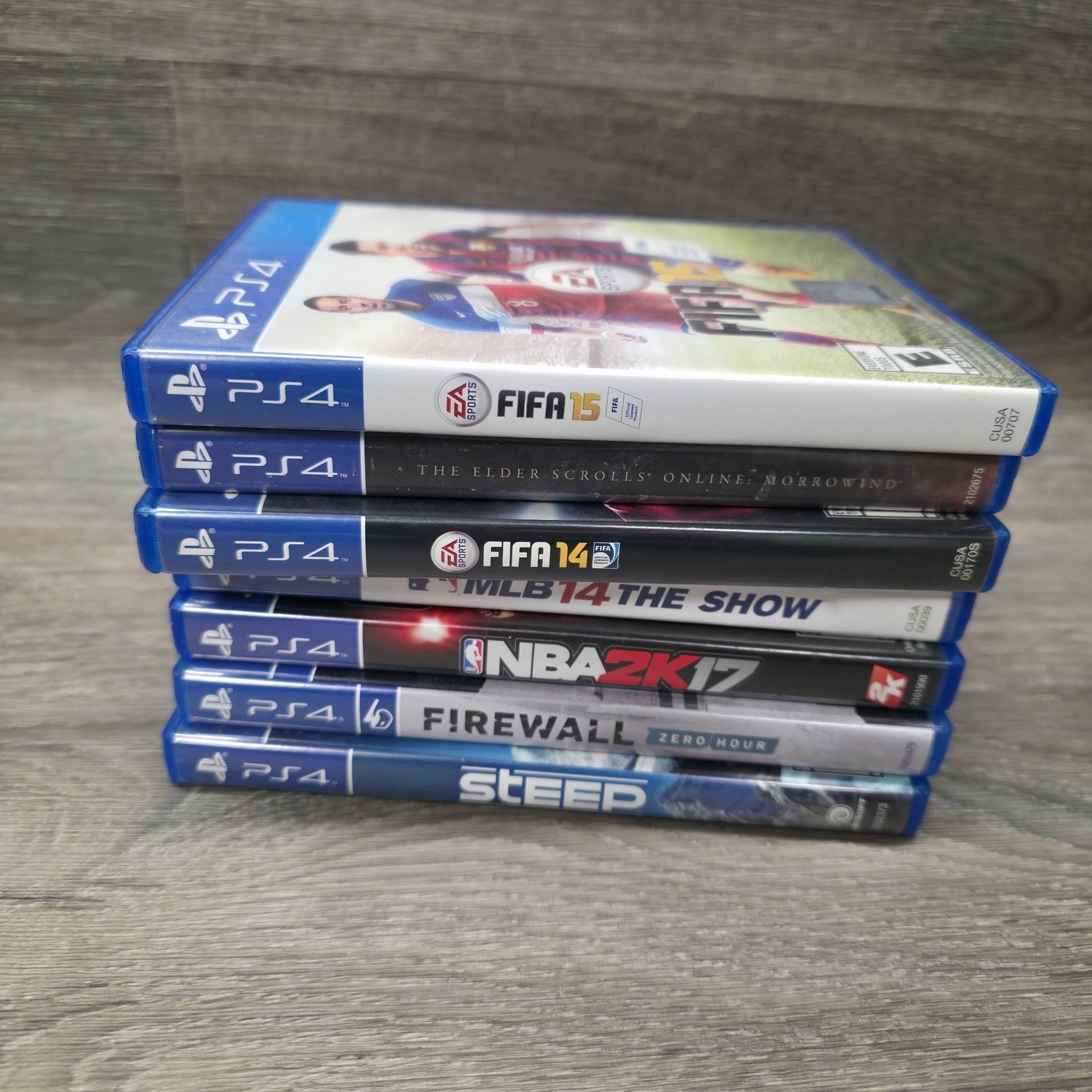 PS4 Games Bundle FIFA NBA Minecraft Steep Firewall Morrowind