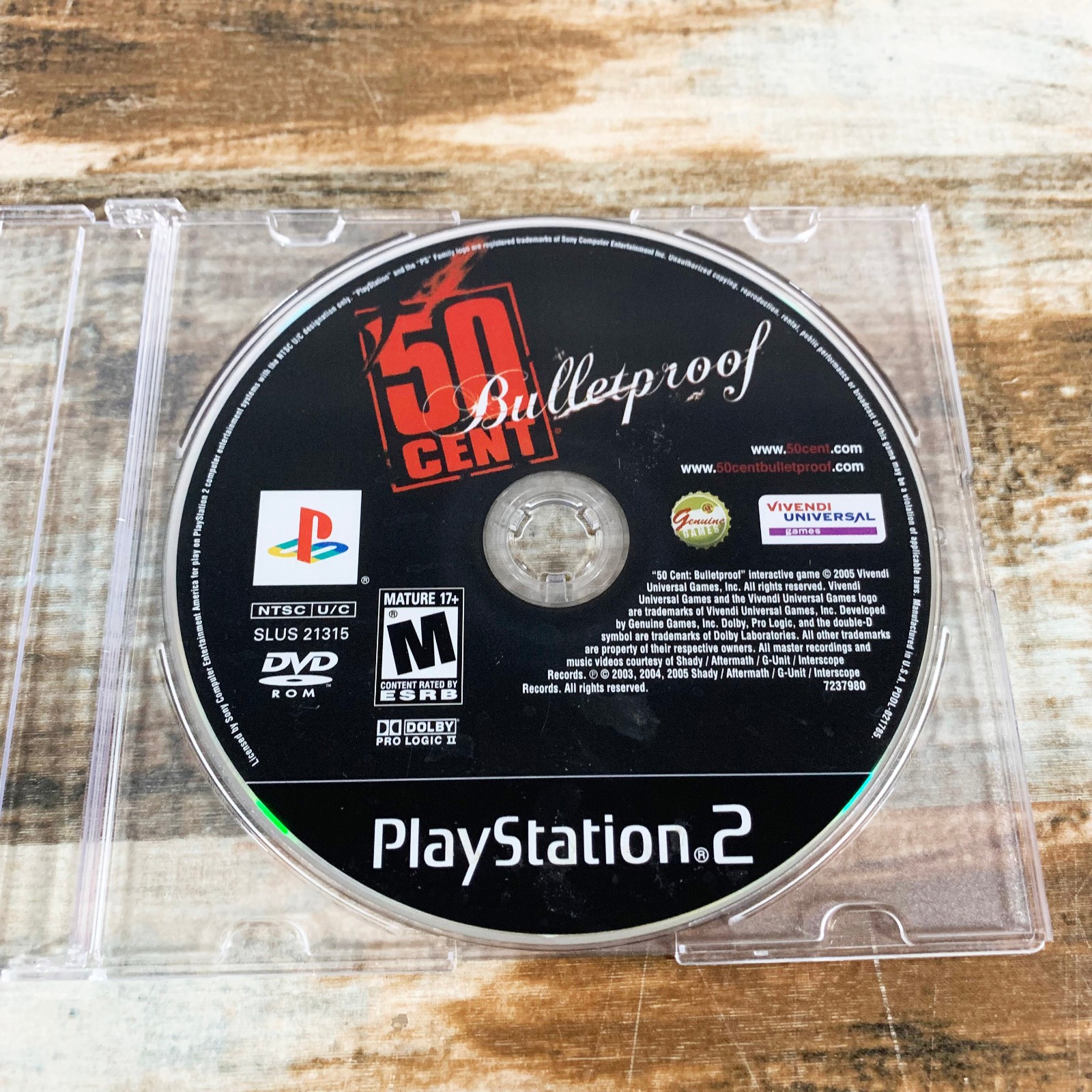 50 Cent: Bulletproof (PlayStation PS2) Disc Only – EX Condition