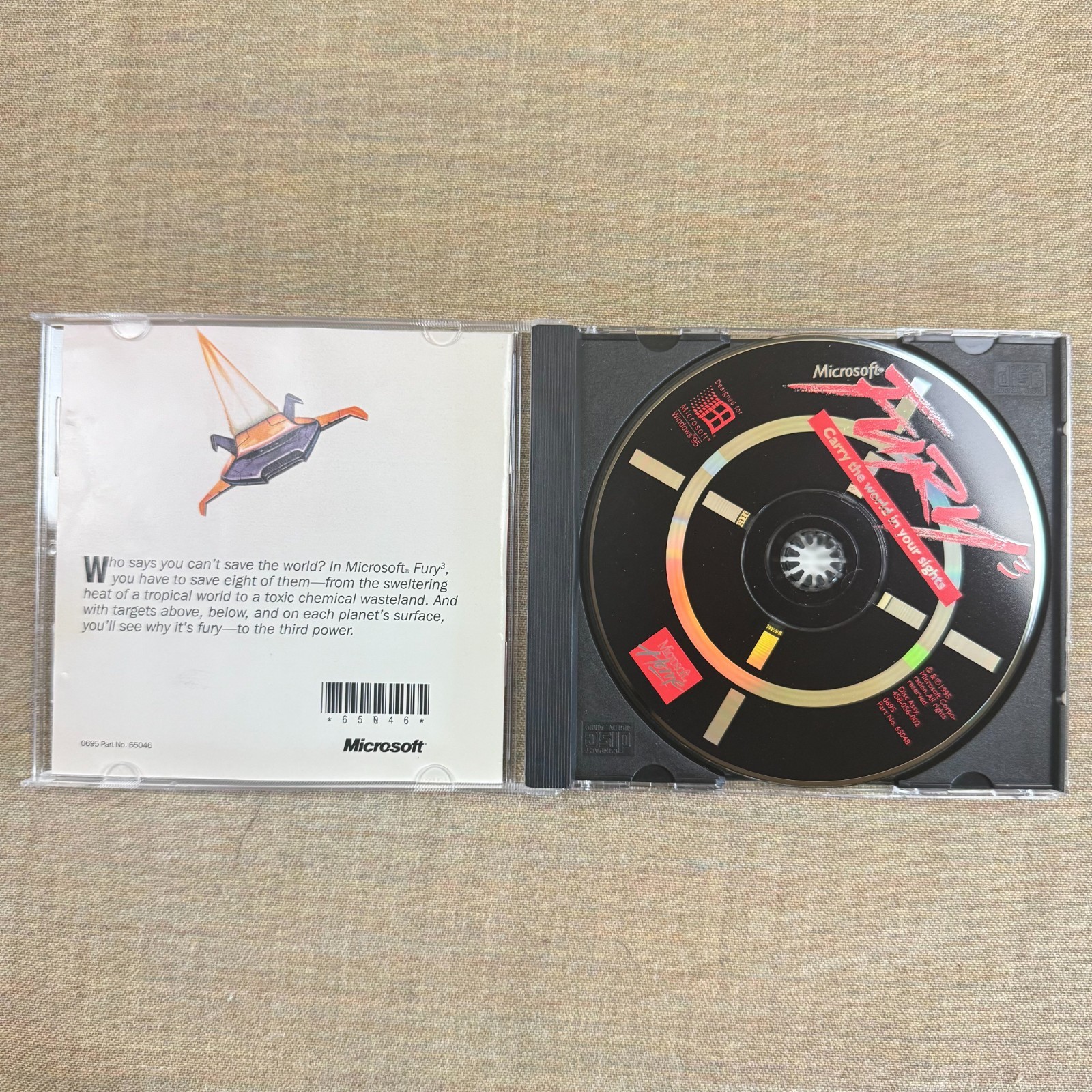 Microsoft Fury3 PC Big Box Windows 95 Complete Jewel Case Manual 1995