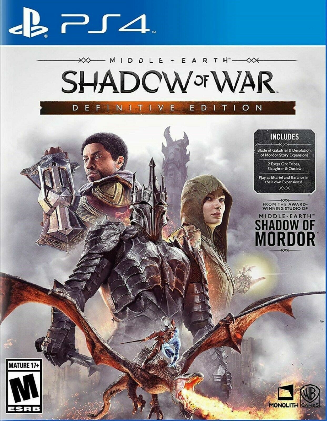 Middle-Earth: Shadow of War – Definitive Edition PS4 Brand New 2 disc version