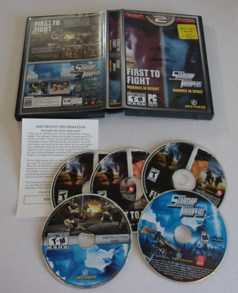 Used With Key First to Fight/Starship Troopers (PC, 2007) Free Shipping!