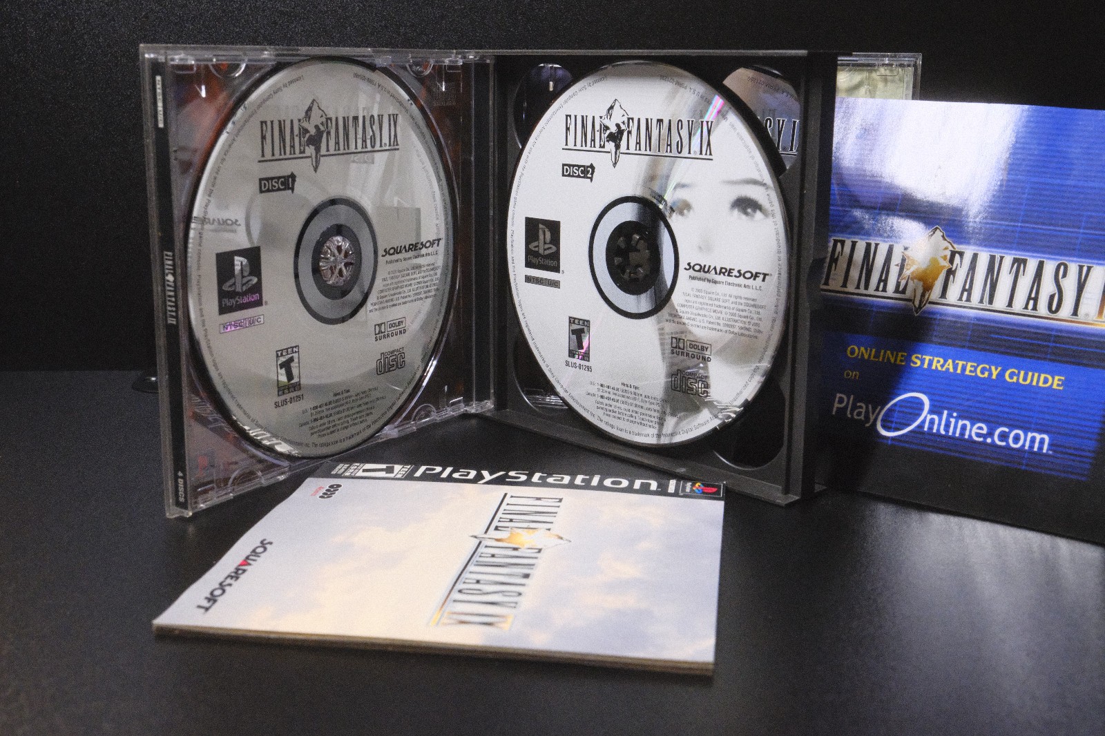 Final Fantasy IX PS1 Black Label Complete CIB 4 Discs Tested Working FF9 RPG