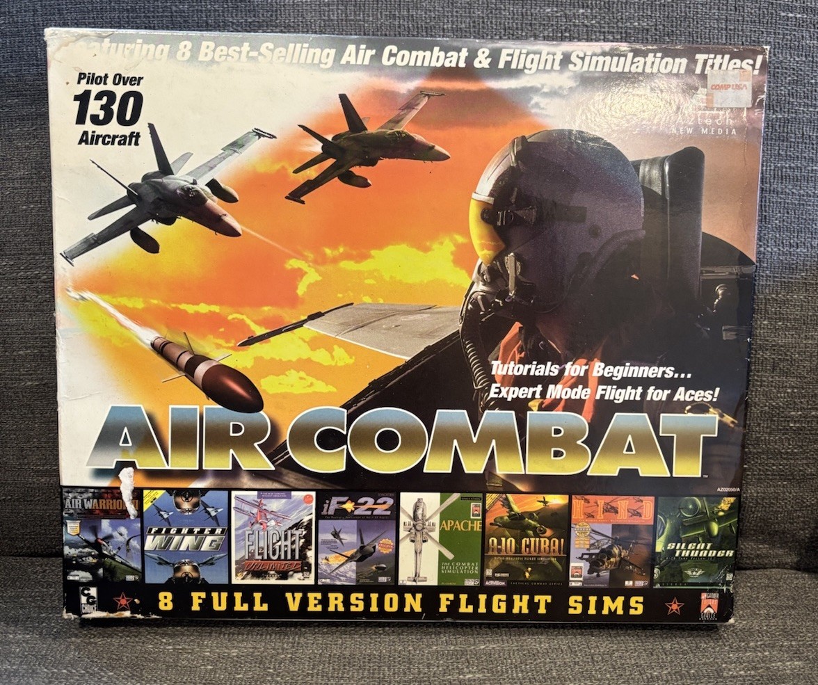 Air Combat PC Game Bundle 8 Flight Sims CD ROM Windows 95/98 Sealed NOS READ