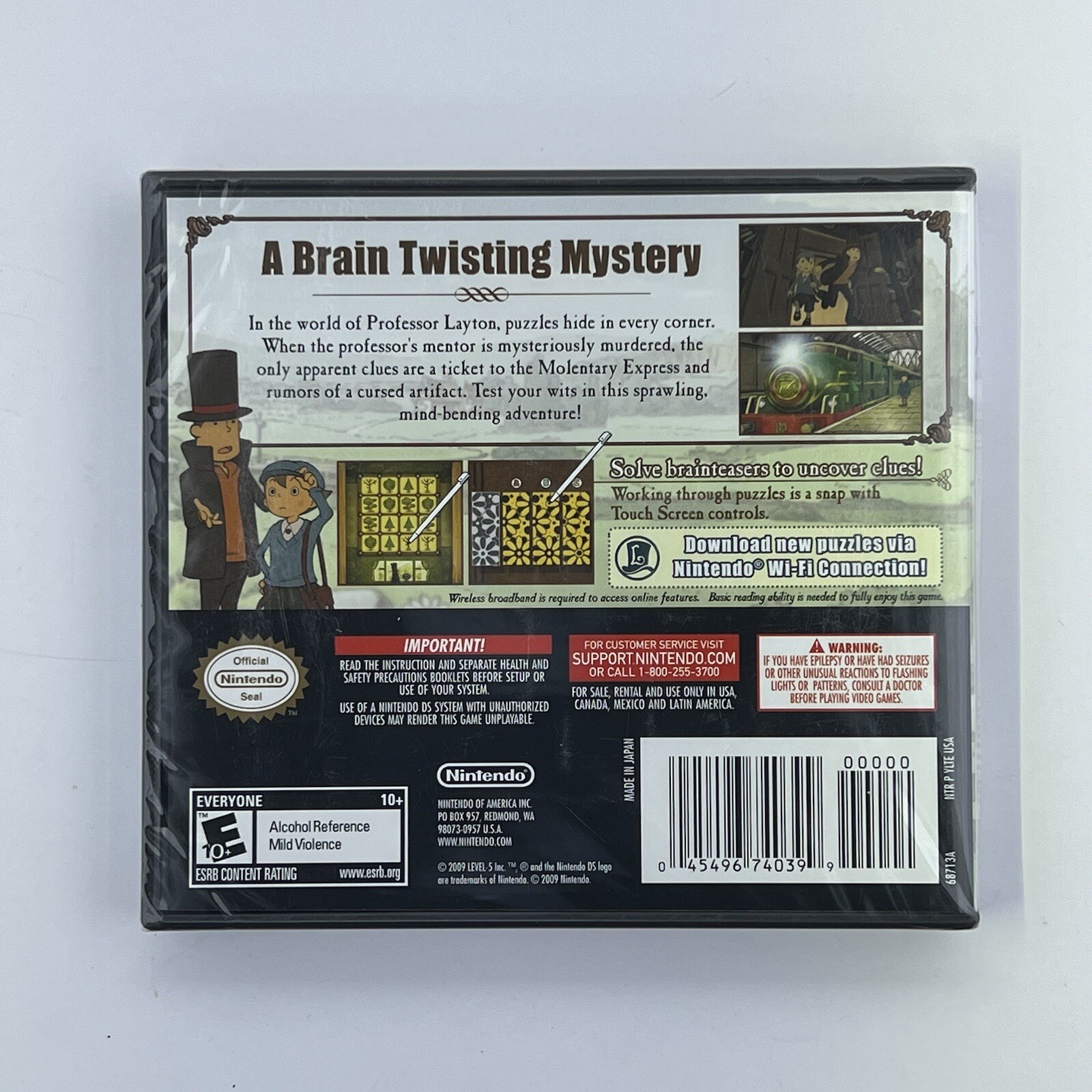 Professor Layton and the Diabolical Box Nintendo DS 2ds 3ds XL GAME NEW SEALED