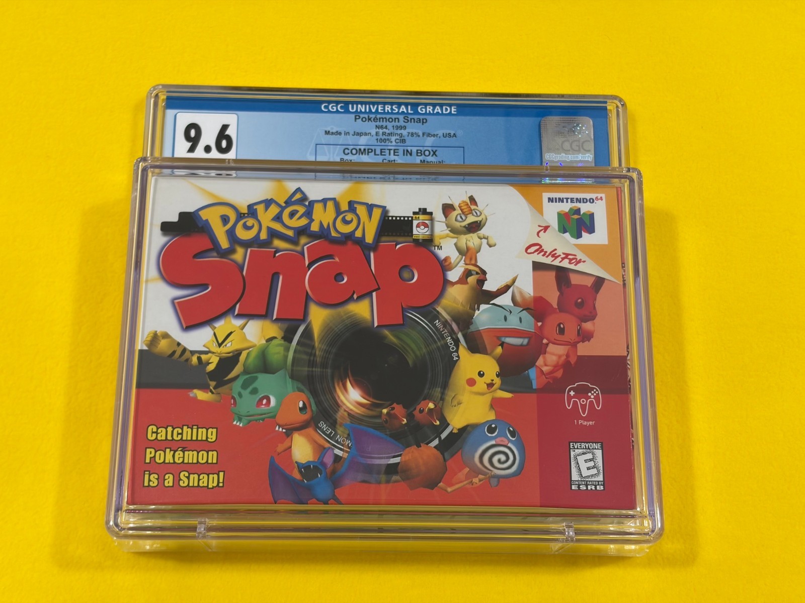 Pokemon Snap (1st Print, STUNNING!!!, CGC 9.6 100% CIB) Nintendo 64 N64 not WATA