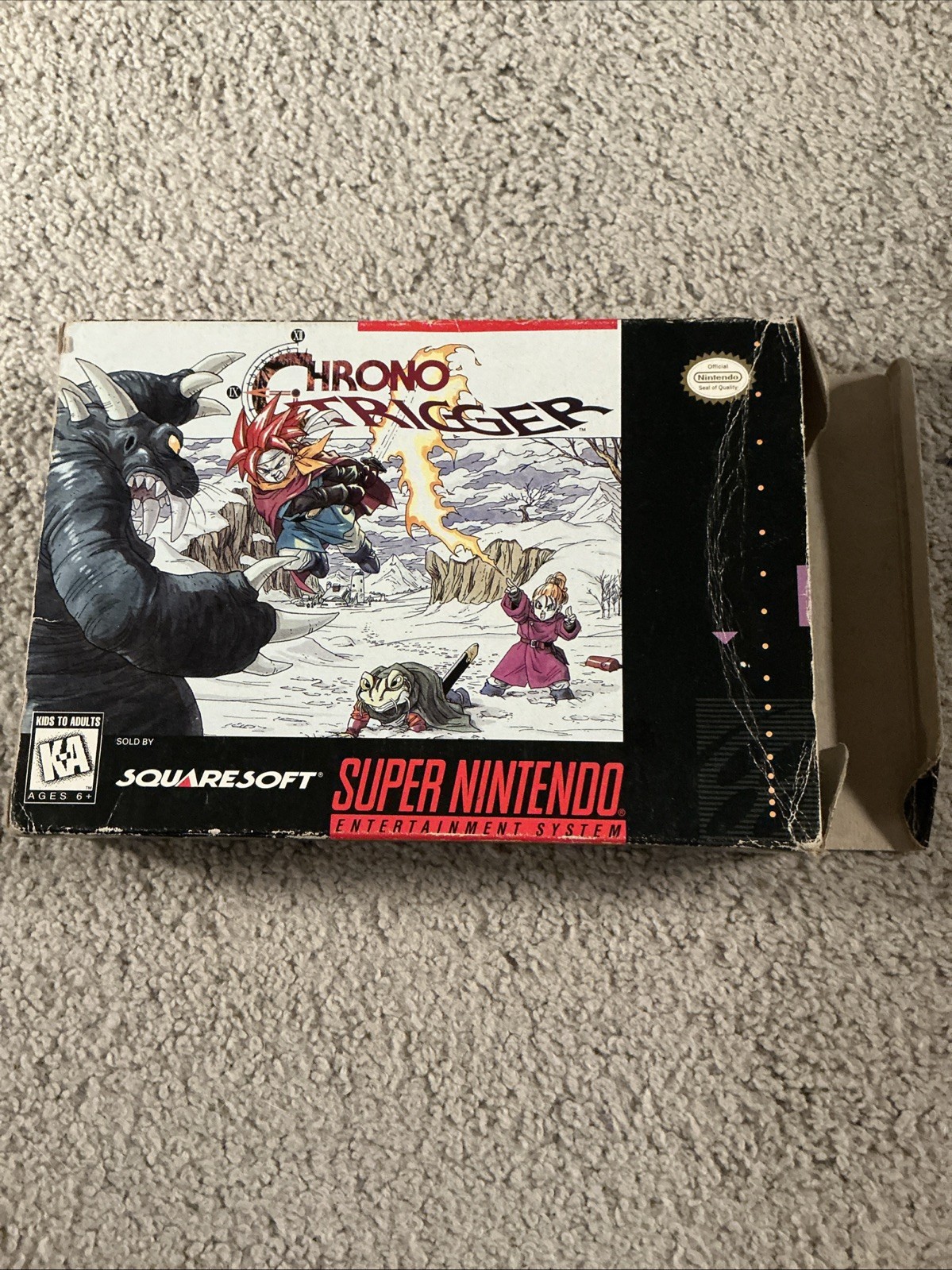 Chrono Trigger SNES Super Nintendo Authentic Video Game CIB – No Orange Poster