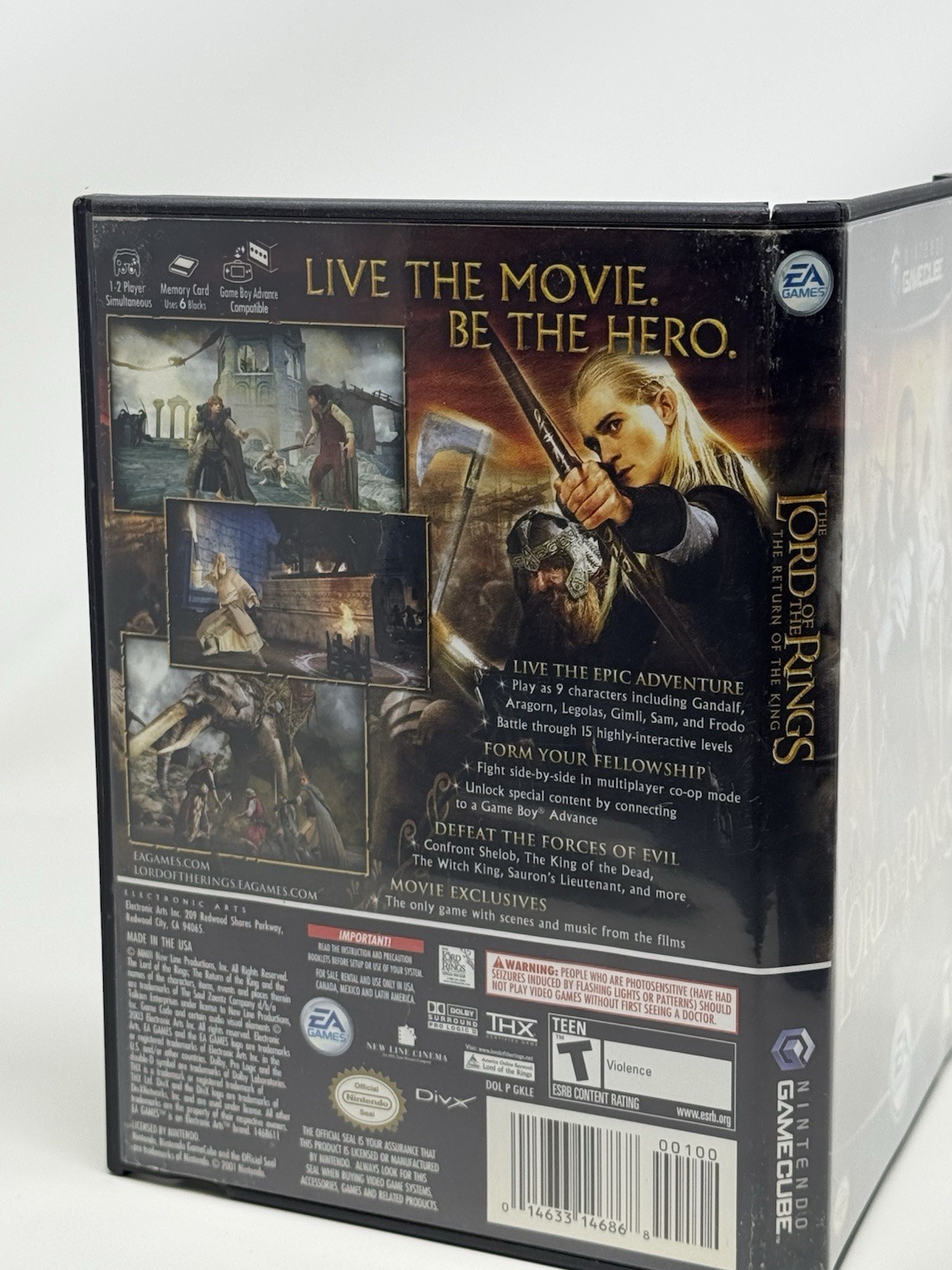 Lord of the Rings The Return of the King Nintendo GameCube Complete CIB Tested