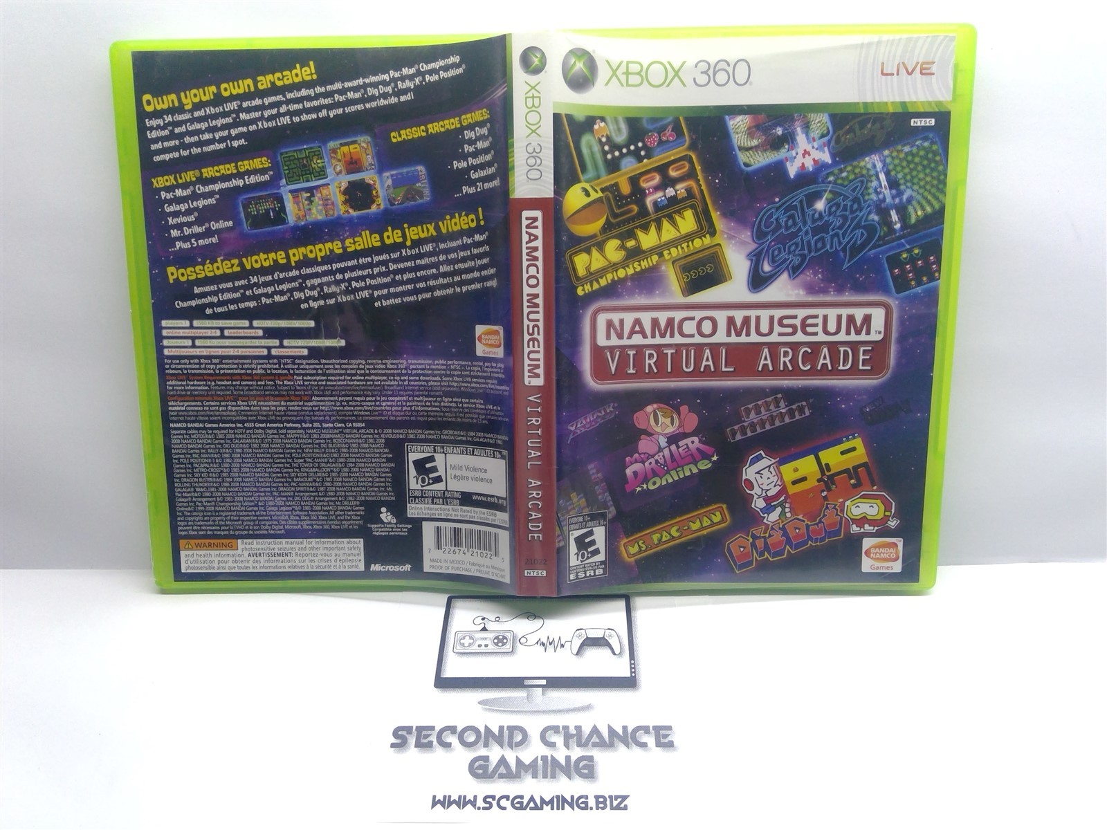 Namco Museum: Virtual Arcade (Xbox 360, 2008) Complete Tested Working Free Ship