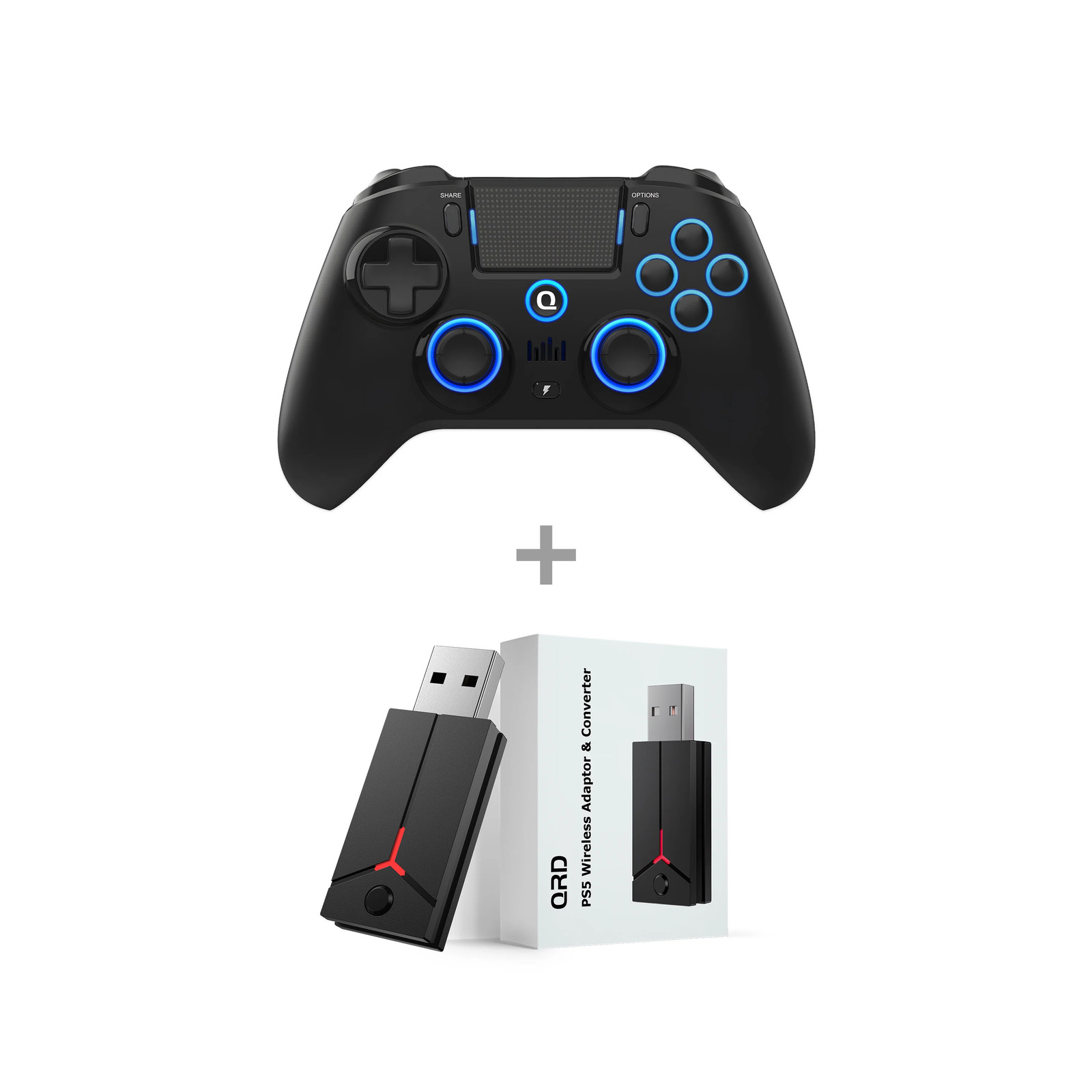 Original QRD Spark N5 Wireless Controller for PS5 PS4 PS3 IOS Android PC Hall 8-