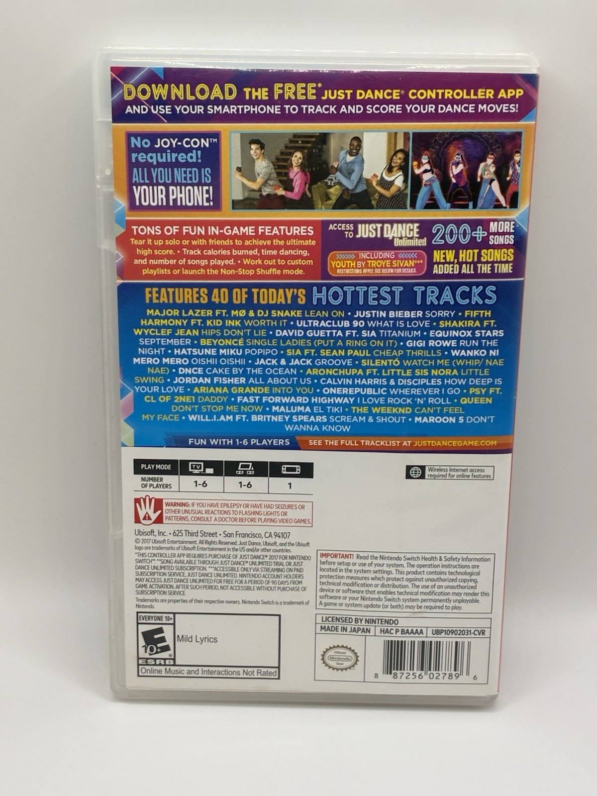 CIB Just Dance 2017 (Nintendo Switch, 2017)