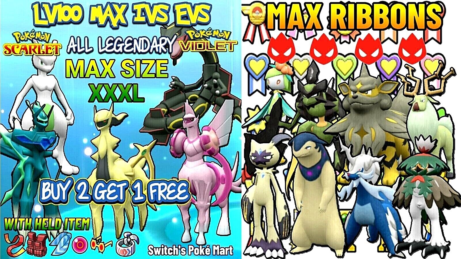 ✨Pokémon Scarlet and Violet New Releases✨ Shiny Legendary Pokemon JUMBO MARK✨