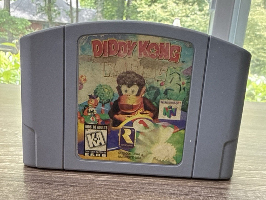 Diddy Kong Racing (Nintendo 64, 1997) N64 Tested Working damaged lable