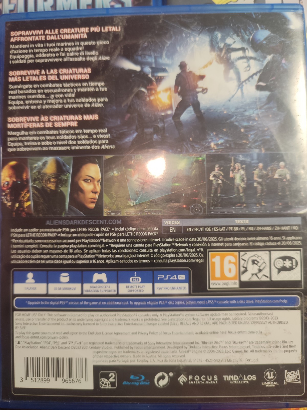 PS5 LOT Gollum, Return To Moria, Aliens Dark Descent, Transformers, Hustle Kin