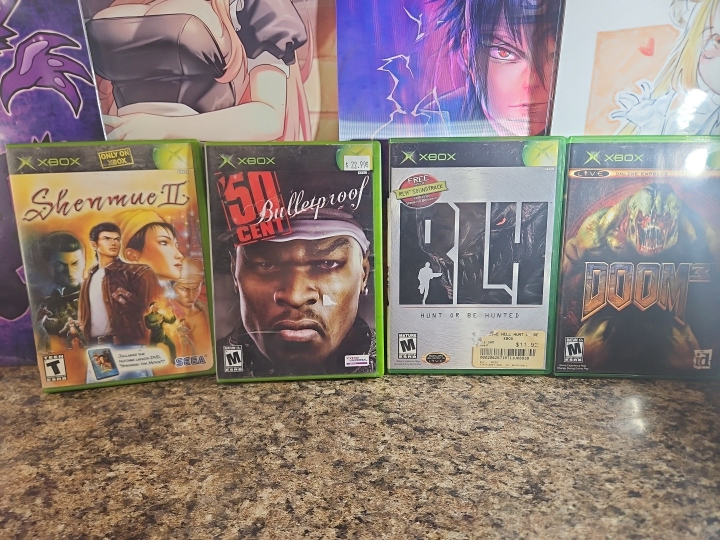 50 Cent: Bulletproof Microsoft Xbox Games Lot Doom 3 RLH Shenmue Ii