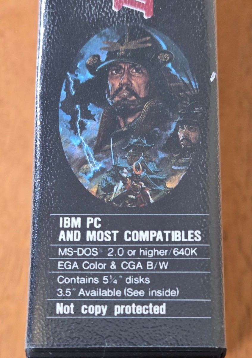 Nobunaga’s Ambition II Koei 5.25″ IBM PC Big Box Game Complete 1989 Map Poster