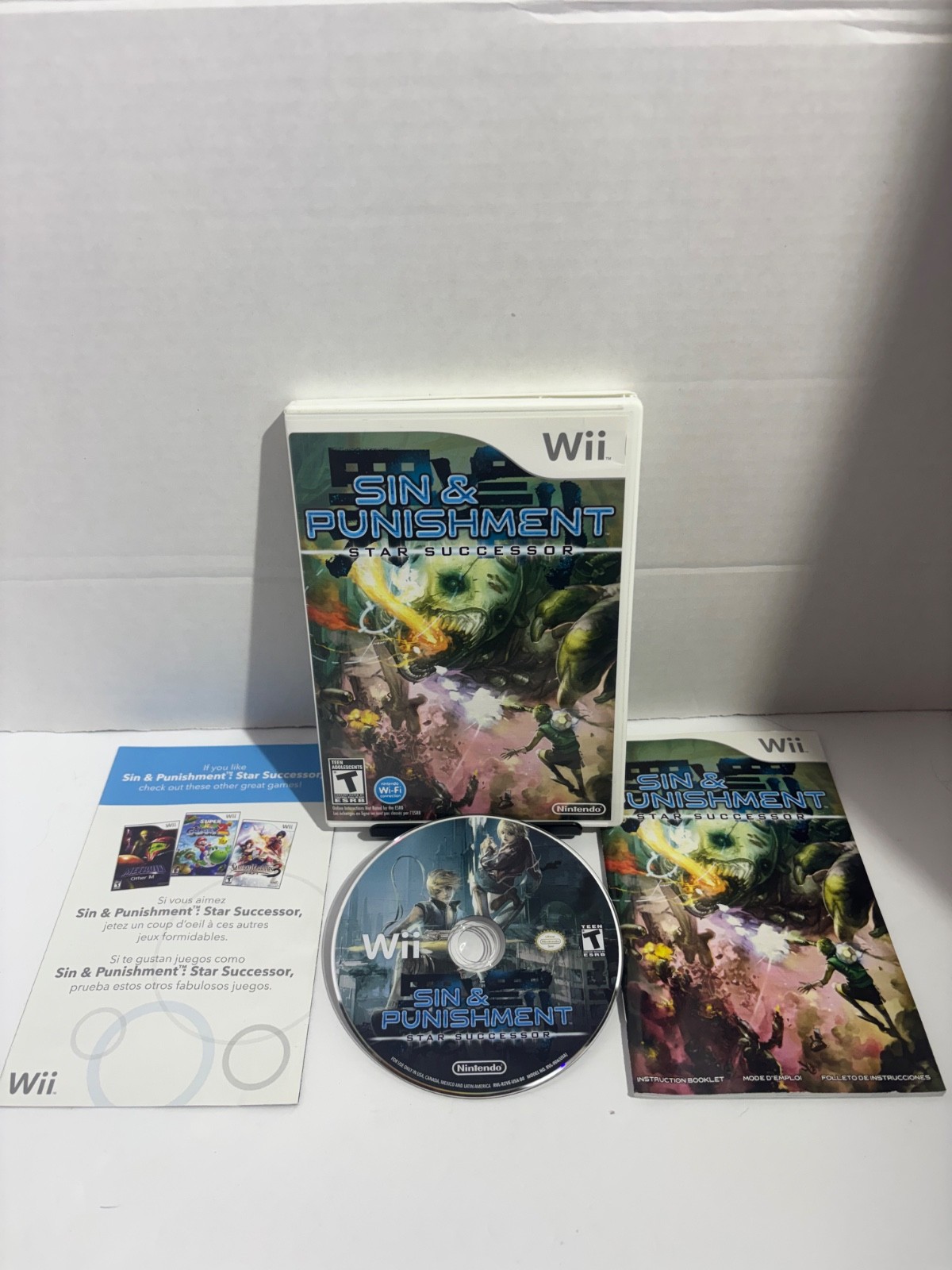 Sin and Punishment: Star Successor (Nintendo Wii, 2010, Treasure, CIB, Tested)