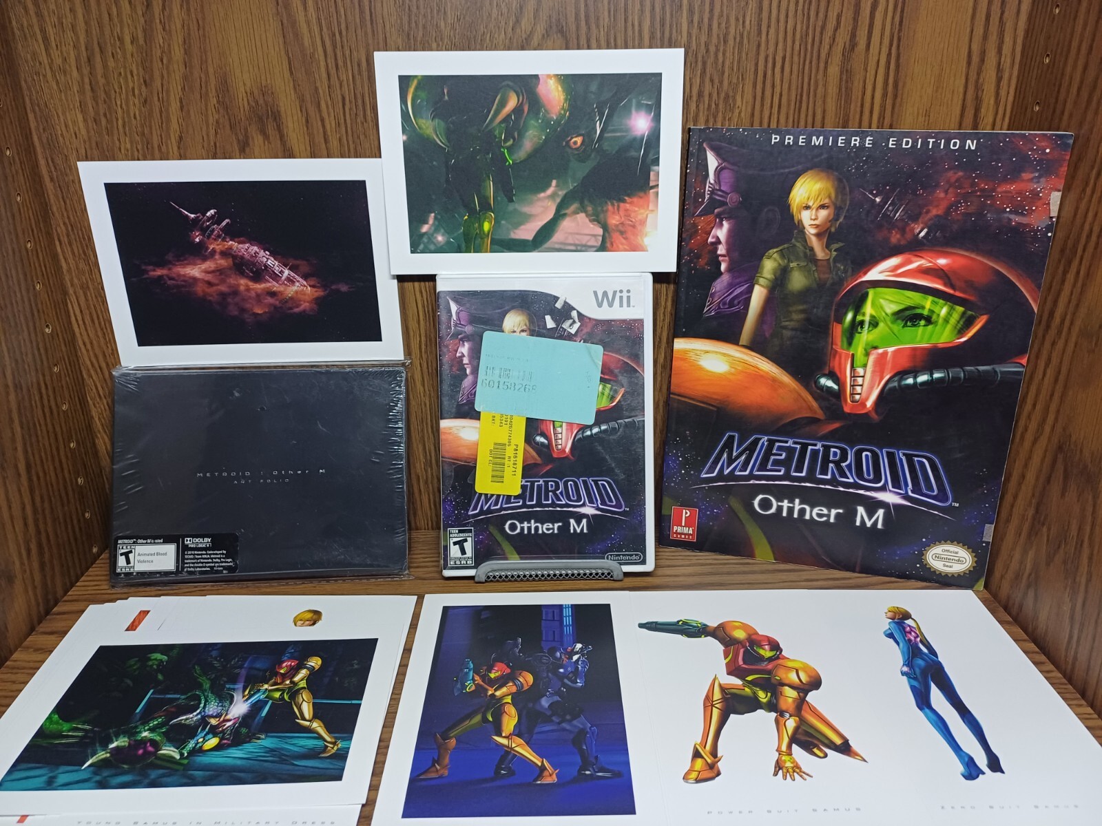 Metroid: Other M (Nintendo Wii, 2010) Bundle Set Guide, 2x Art Folio Brand New