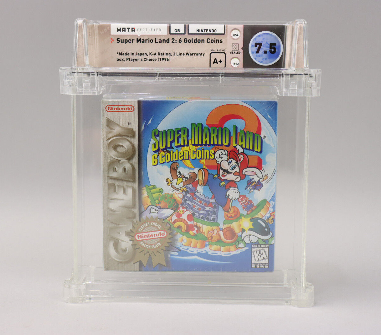Super Mario Land 2: 6 Golden Coins Nintendo Game Boy GB New Sealed Wata 7.5 A+