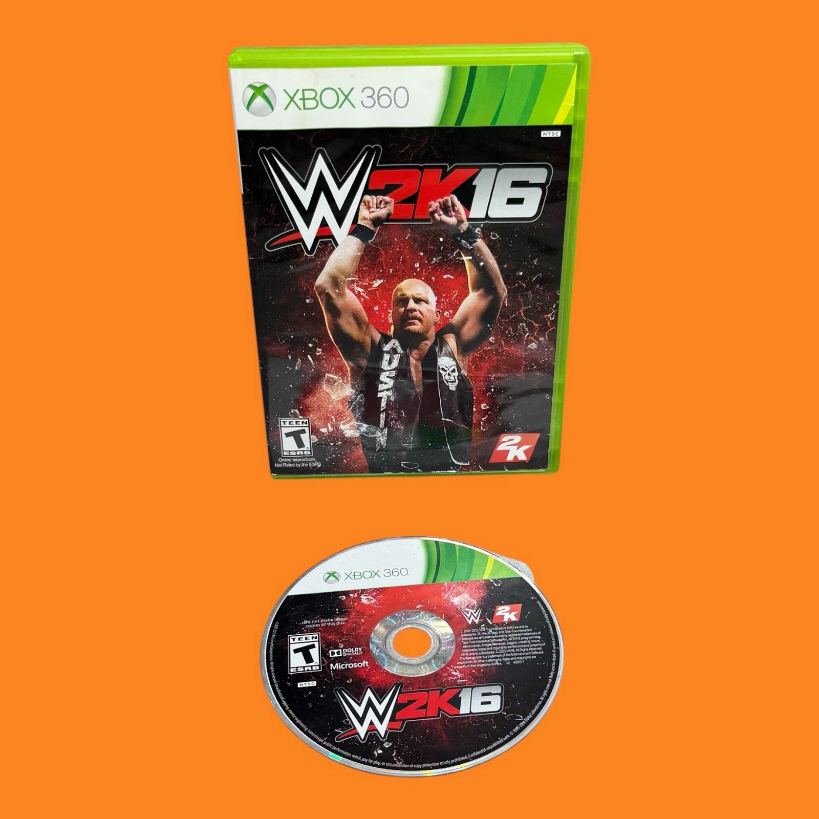 WWE W2K16 VG Refurb + 1yr Warranty NO MANUAL Xbox 360 WWF