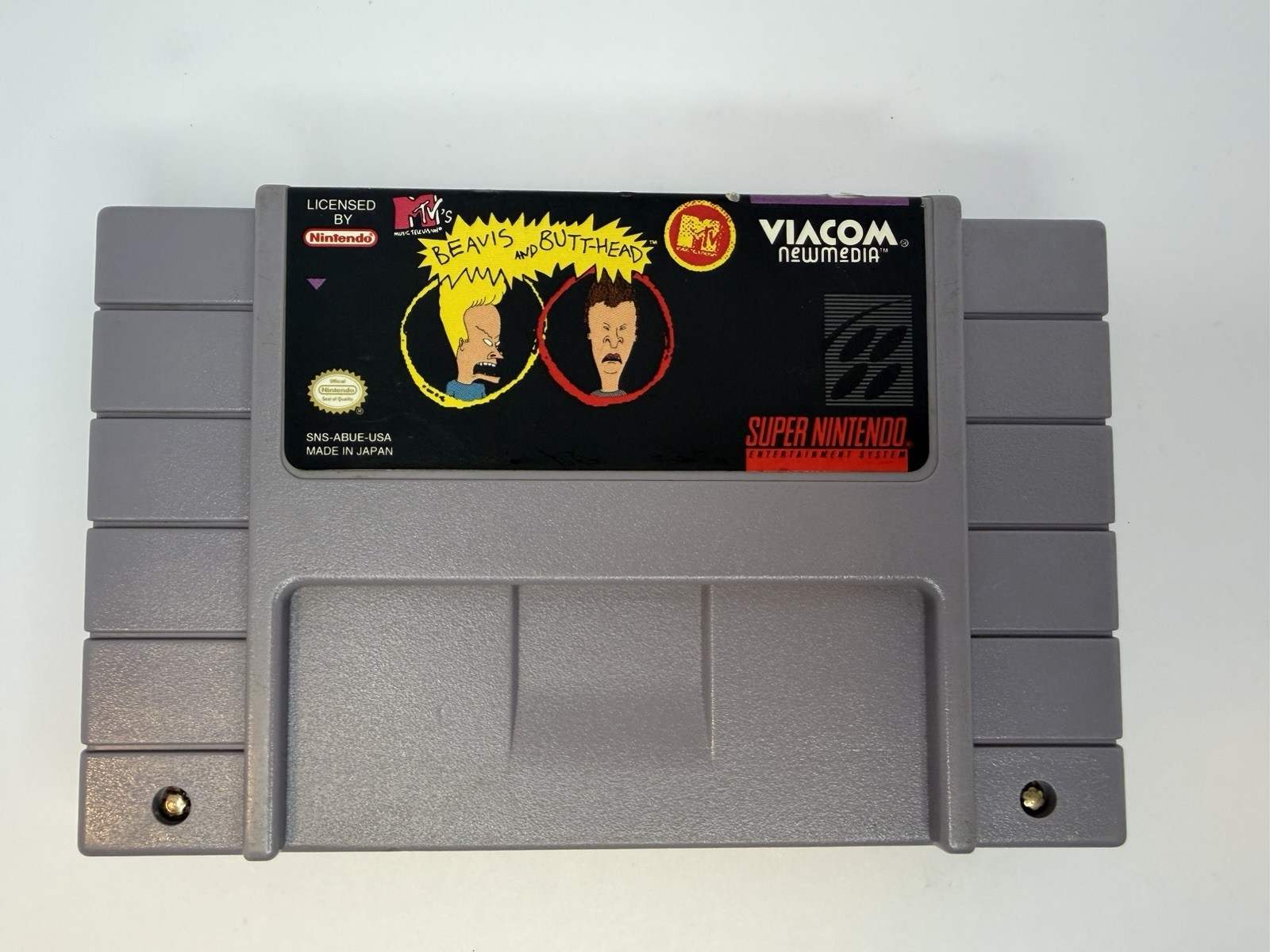 Beavis and Butt-head (Super Nintendo SNES, 1994) Authentic Tested And Working